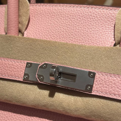 Birkin 25 Retourne 3Q Rose Sakura Togo Silver Hardware
