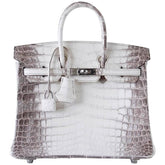 👜Birkin 25 Bag Blanc Himalaya Exquisite Jewel Palladium Hardware