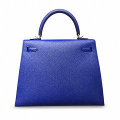 Kelly 25cm Epsom leather 7T BlueElectric electric blue top handcraft! Counter quality!