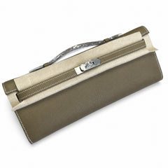 Kelly Cut 31 Clutch Epsom Leather Picture Elephant Gray