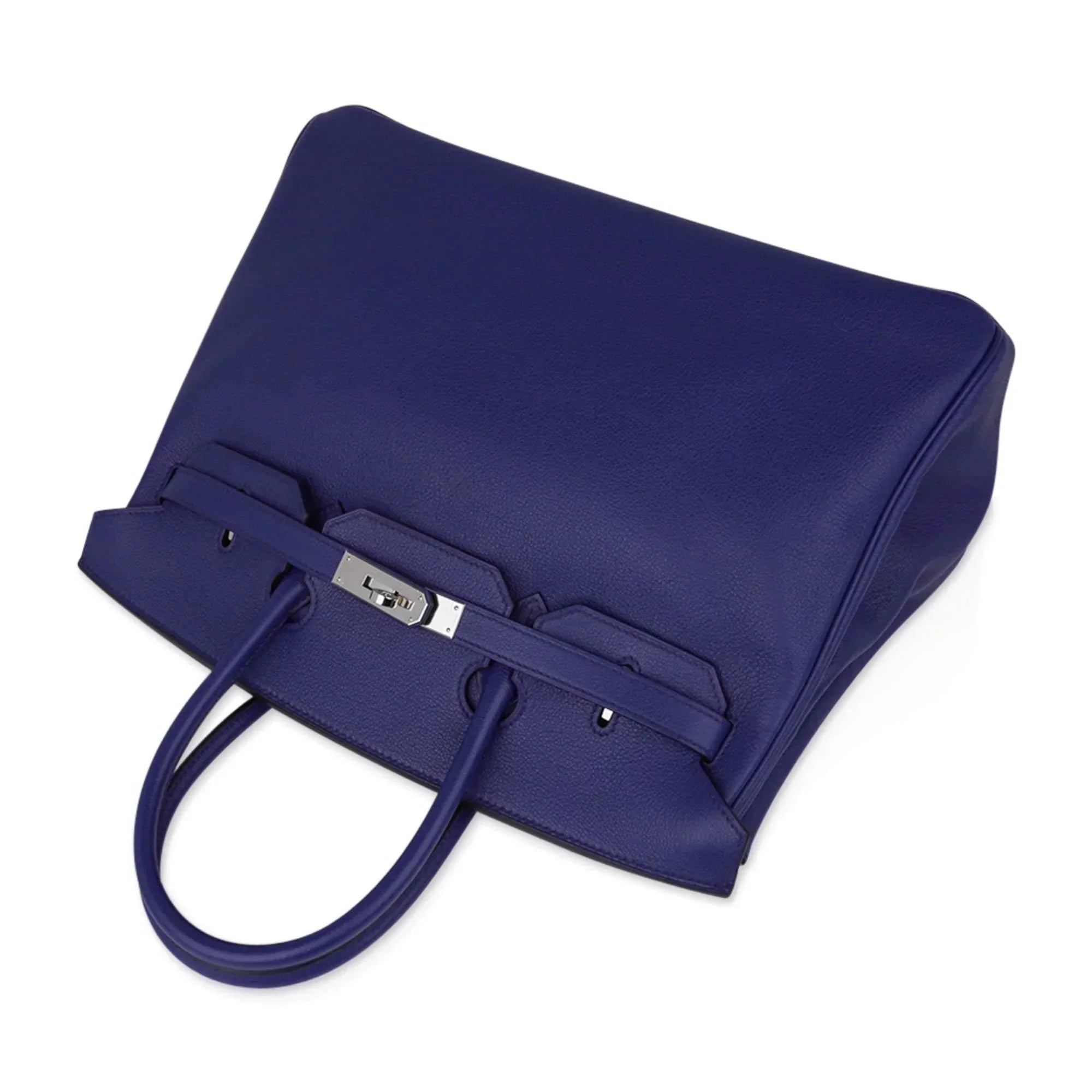 👜Limited Edition Birkin 35 Bag Blue Sapphire Taurillon Novillo Leather & Toile Sea Surf & Fun