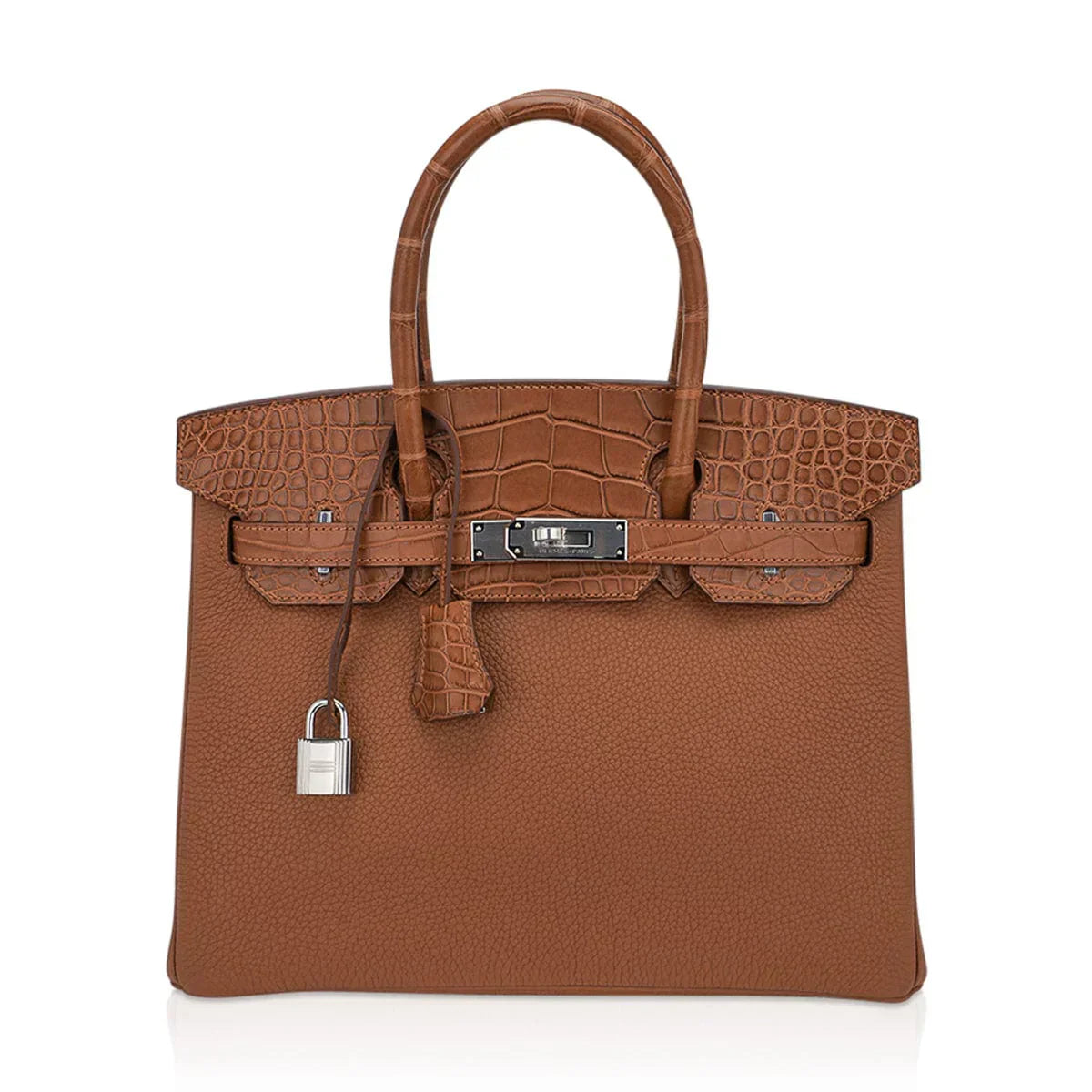 👜Birkin Touch 30 Bag Gold Matte Alligator / Togo Limited Edition