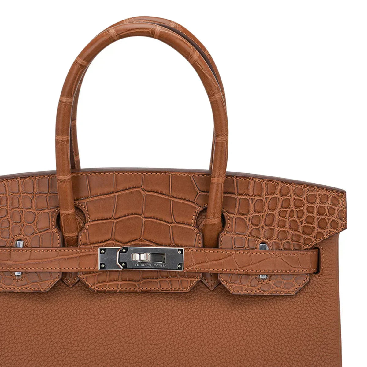 👜Birkin Touch 30 Bag Gold Matte Alligator / Togo Limited Edition