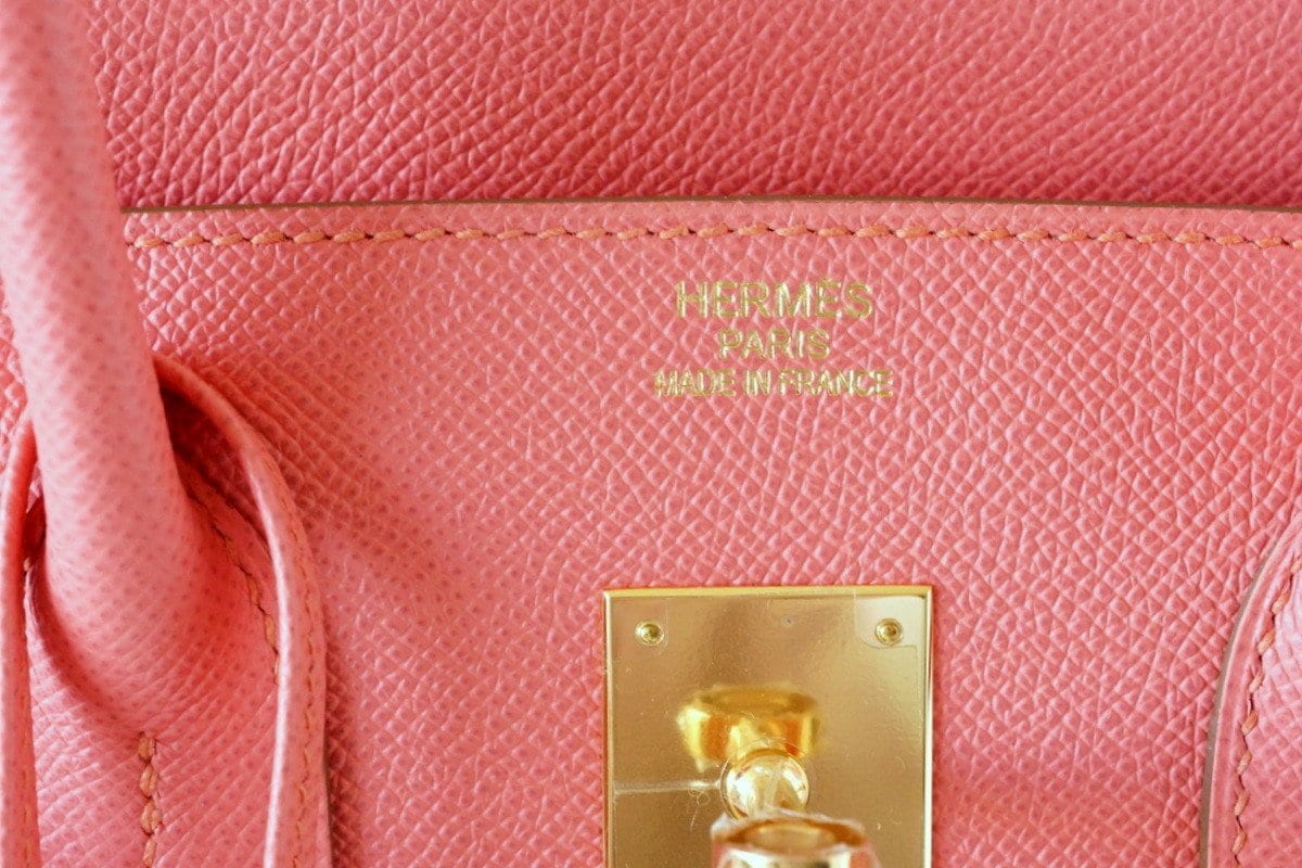 👜Birkin 35 Bag Flamingo Pink Gold Hardware Rare