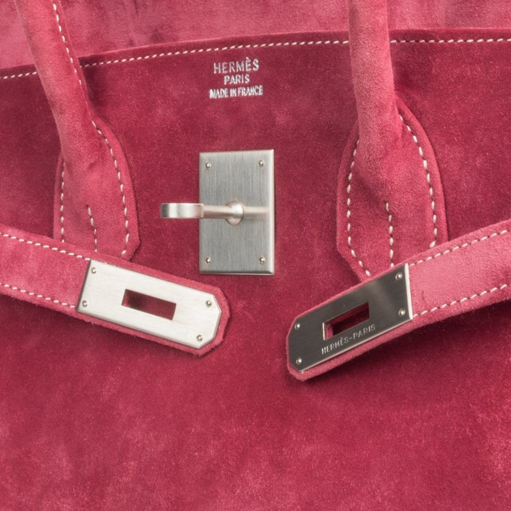 👜Birkin 35 Bag Fuchsia Pink Doblis Palladium Rare