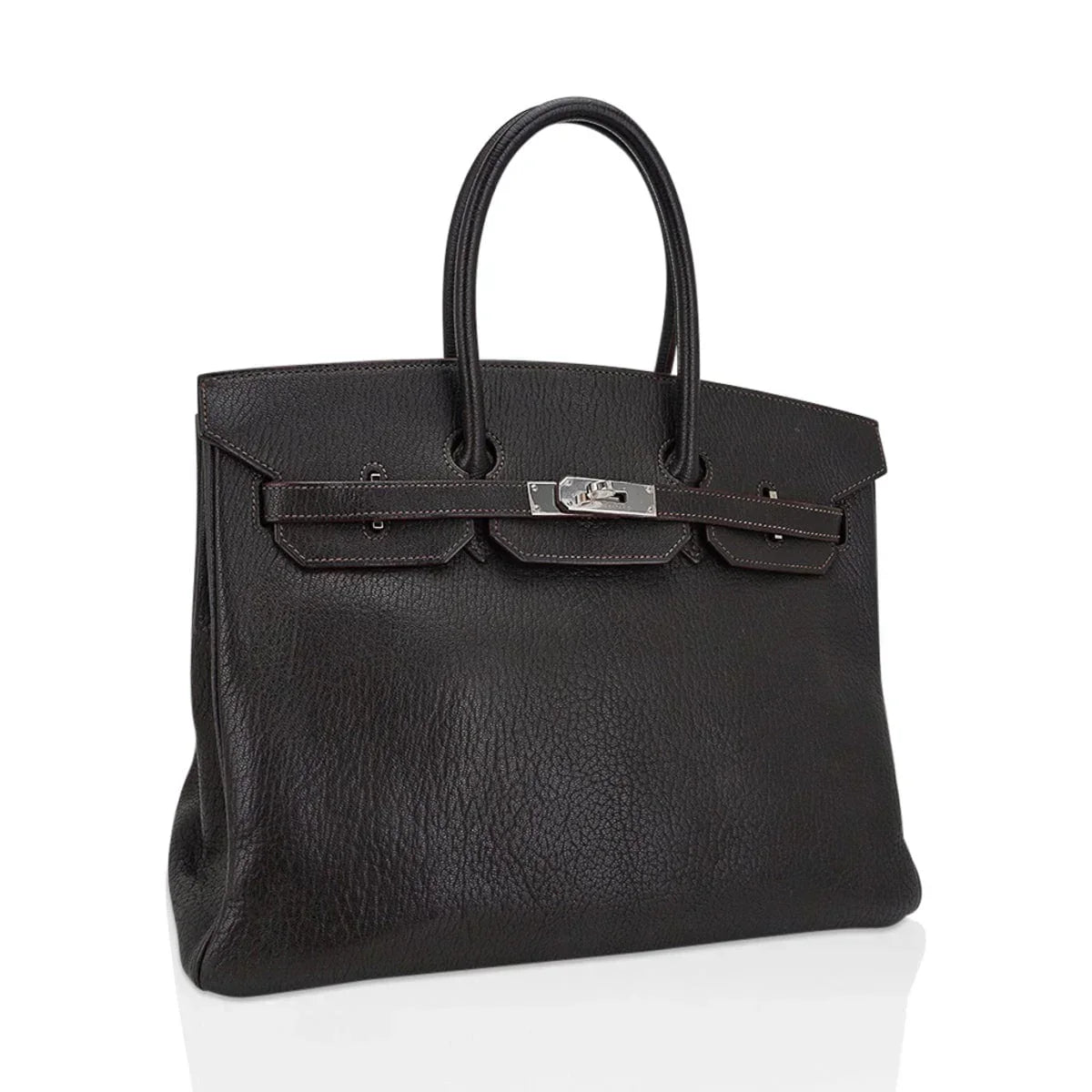 👜Birkin 35 Bag Cocoan Brown Chevre Leather with Palladium Hardware