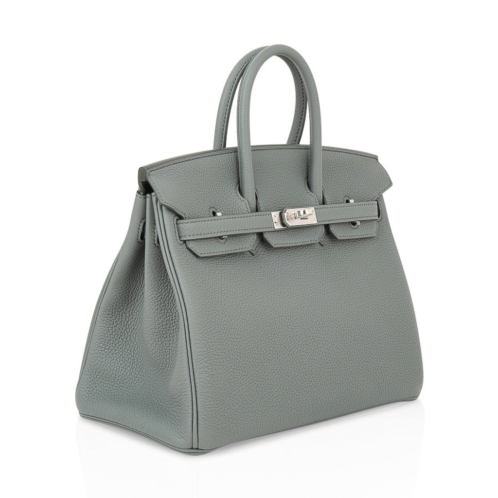 👜Birkin 25 Bag Vert Amande Togo Palladium Hardware
