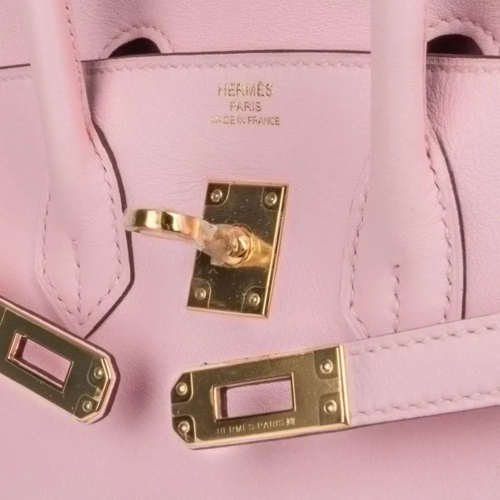 👜Birkin 25 Bag Rose Sakura Swift Gold Hardware Rare