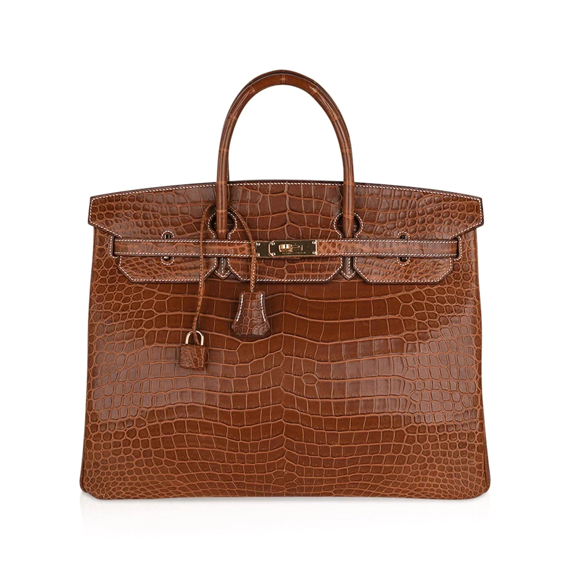 👜Birkin 40 Bag Rare Fauve Matte Porosus Crocodile Gold Hardware