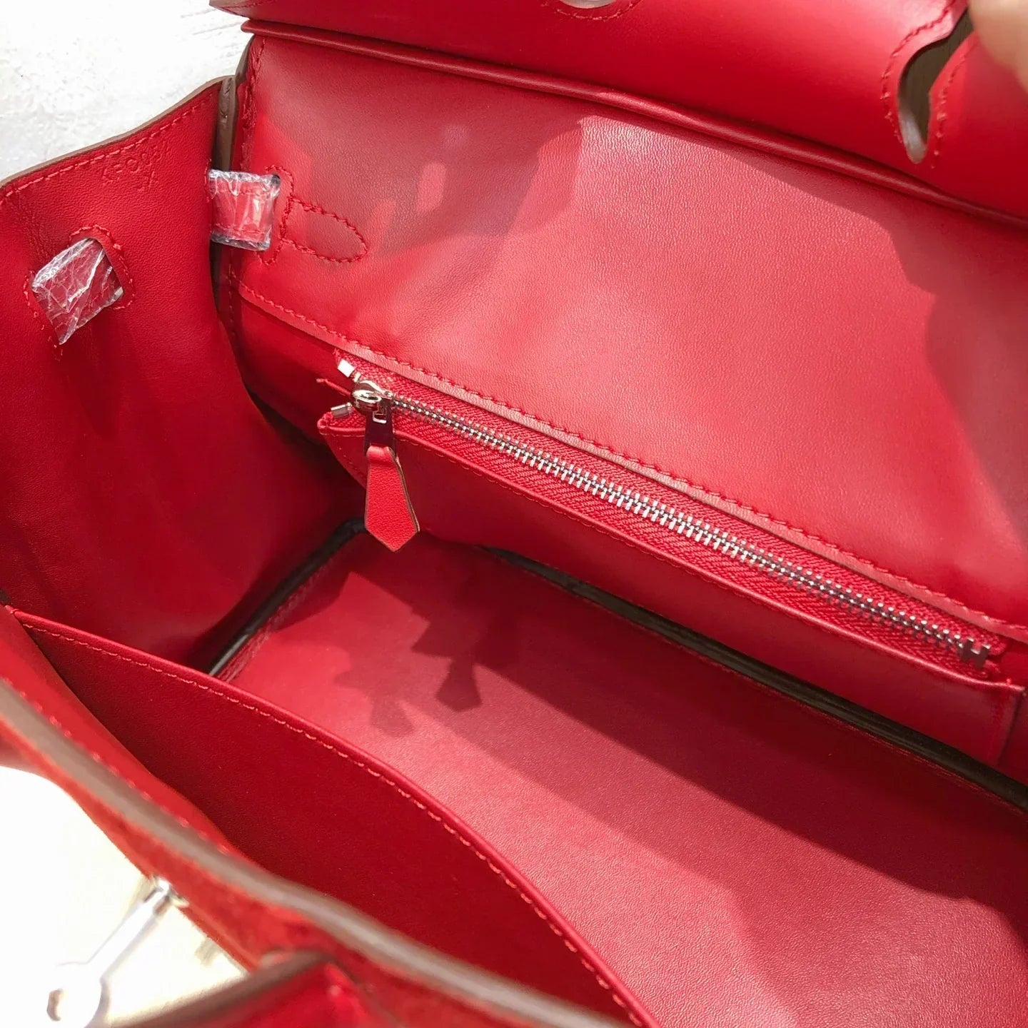 👜Birkin 25 Palladium Hardware Rouge Vif Doblis