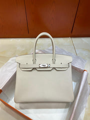 Birkin 30 Retourne in Craie Togo Leather (Palladium Hardware)