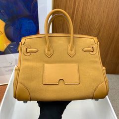 Birkin Cargo 25 in Sesame Toile Goéland and Swift Leather (Palladium Hardware)