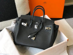 Birkin Retourne in Noir Togo Leather with Contrast Interior (Palladium Hardware)