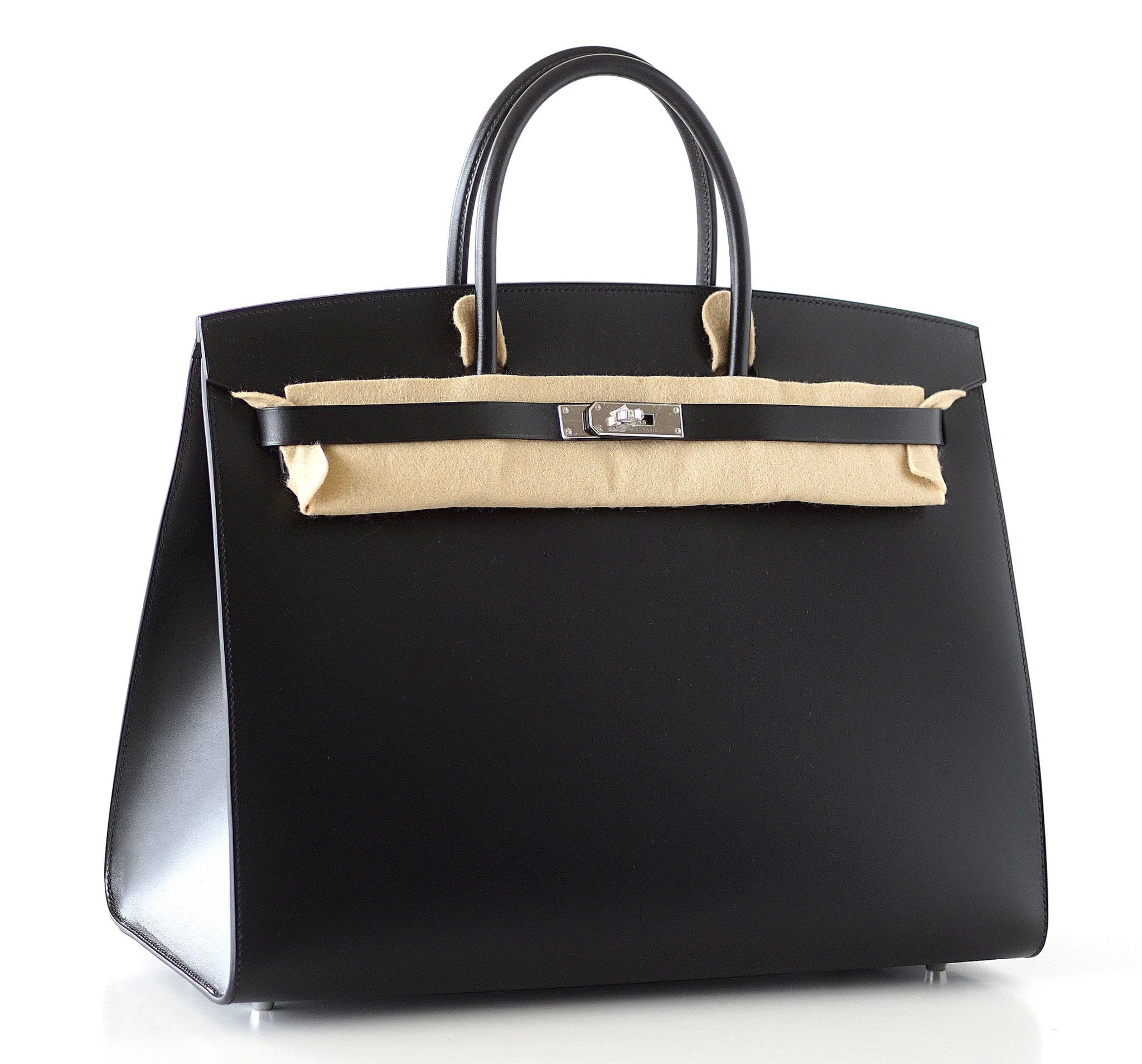 👜Birkin 40 Bag Sellier Black Vache Hunter/ Veau Evercalf Limited Edition