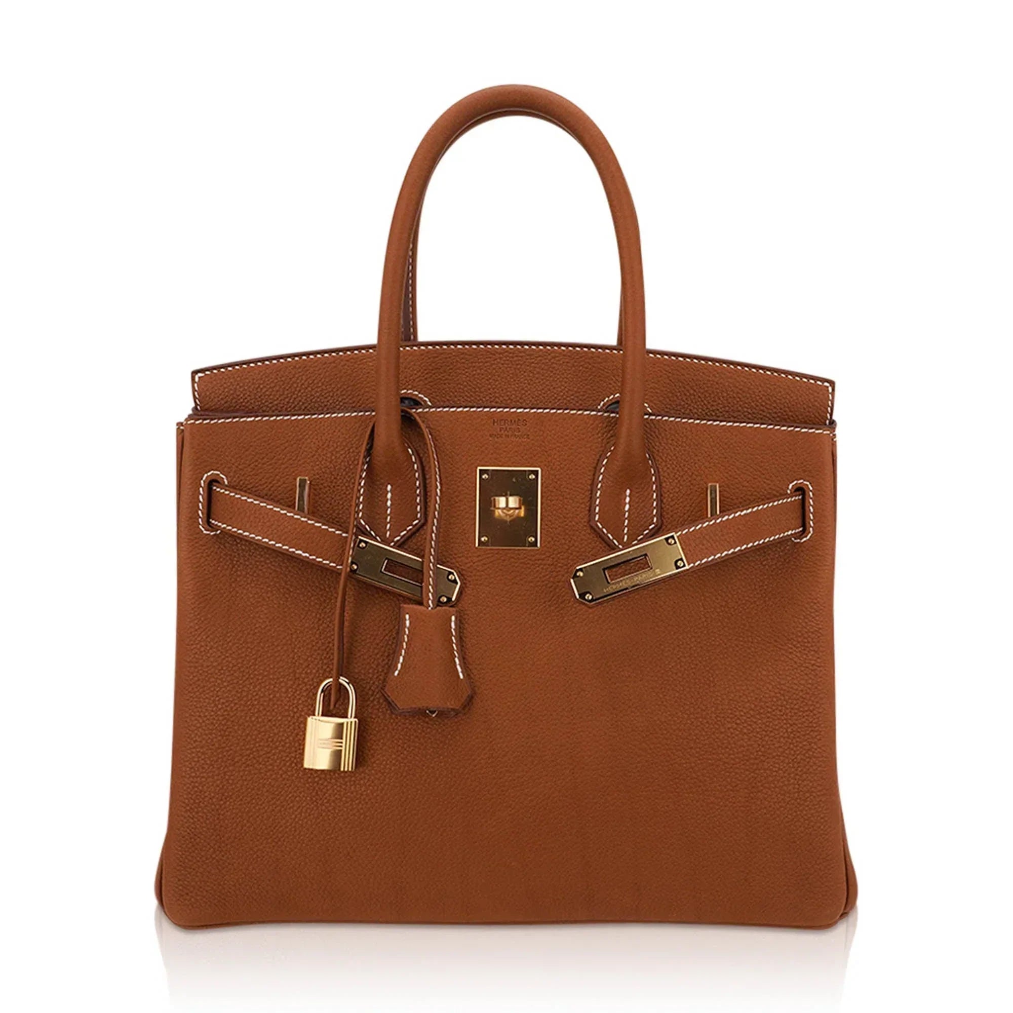 👜Birkin 30 Bag Barenia Faubourg Leather with Gold Hardware