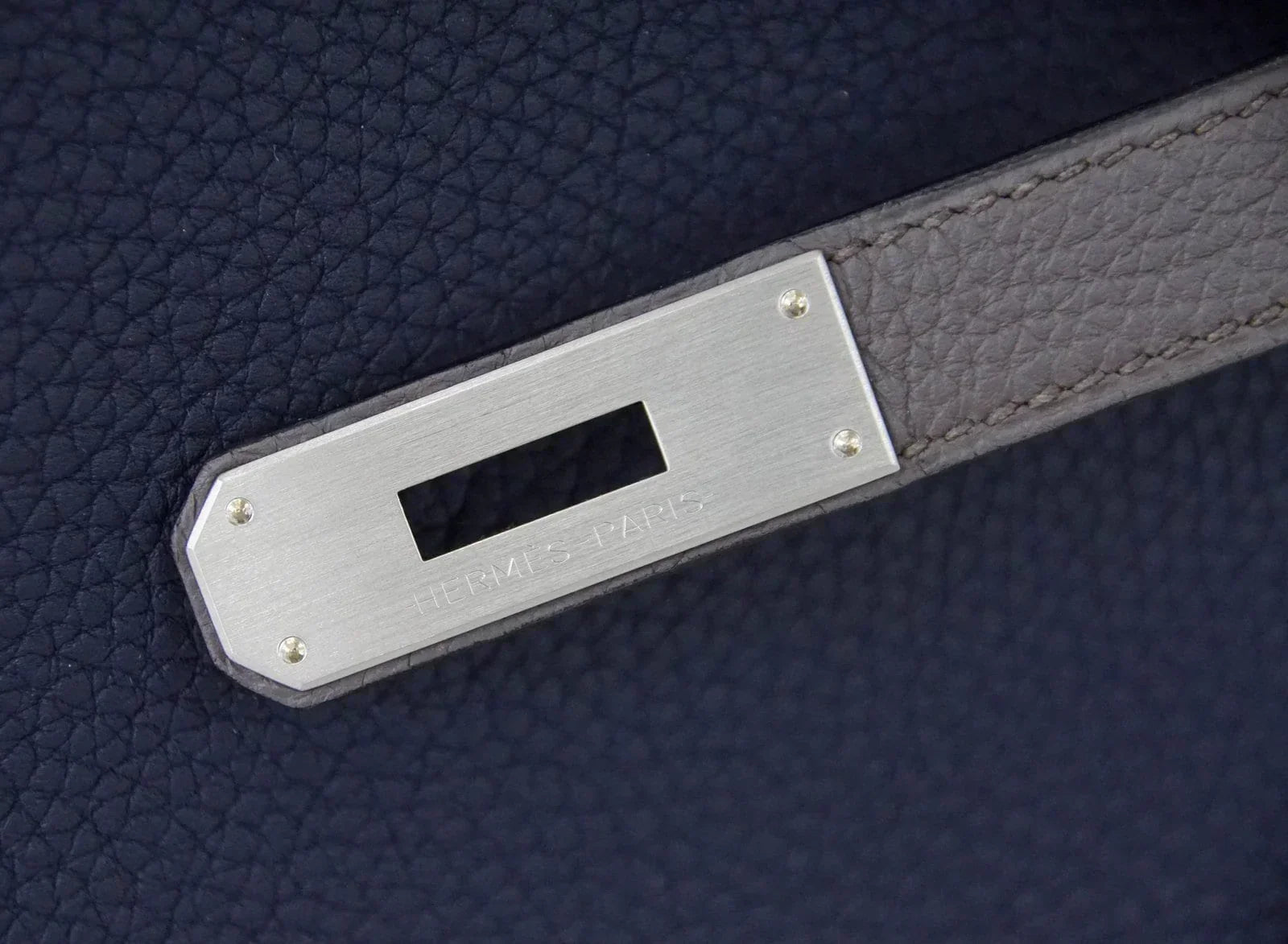 👜Special Order HSS Birkin 30 Bag Blue Nuit & Etain Togo Leather with Brushed Palladium Hardware