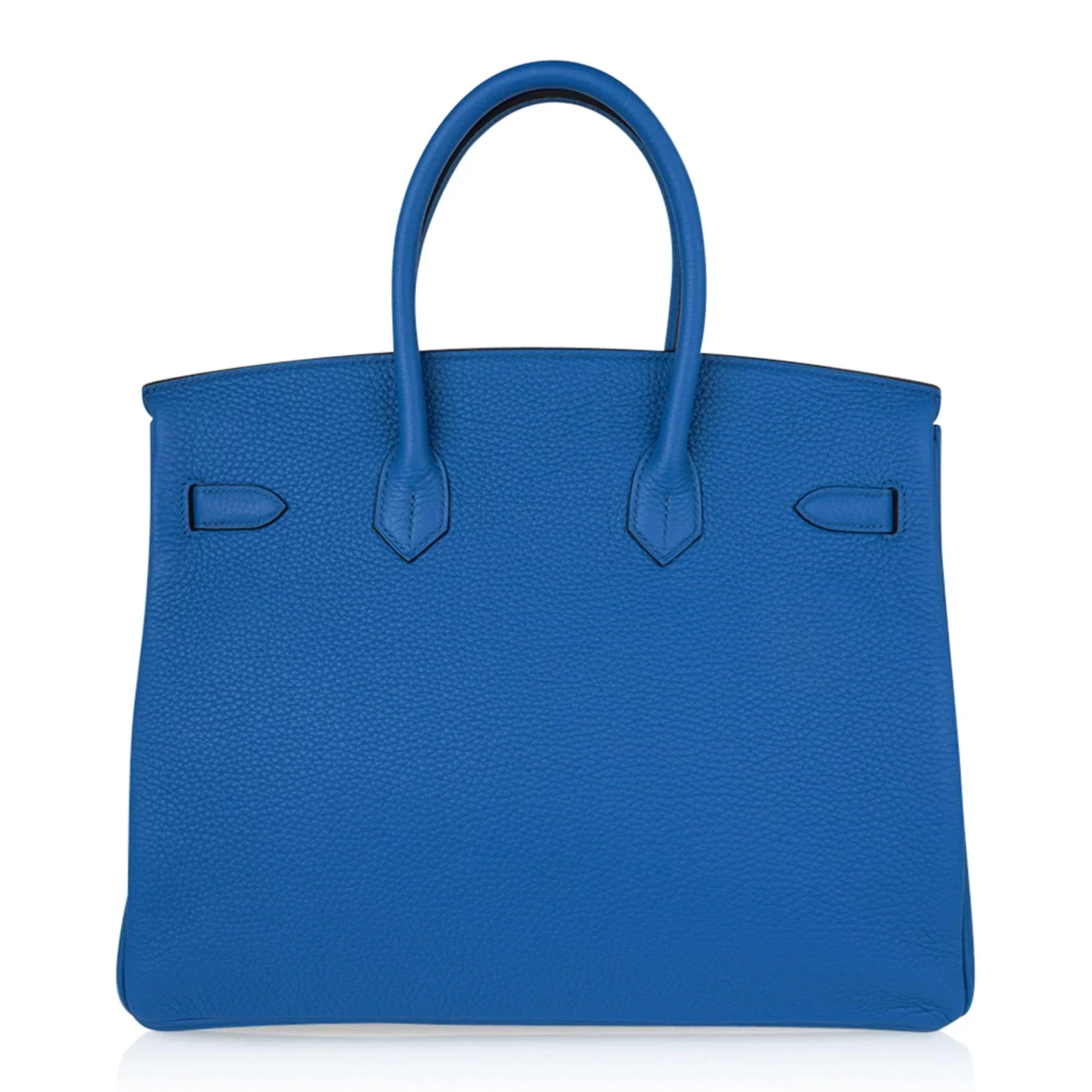 👜Birkin 35 Bag Rich Blue Izmir Clemence Palladium