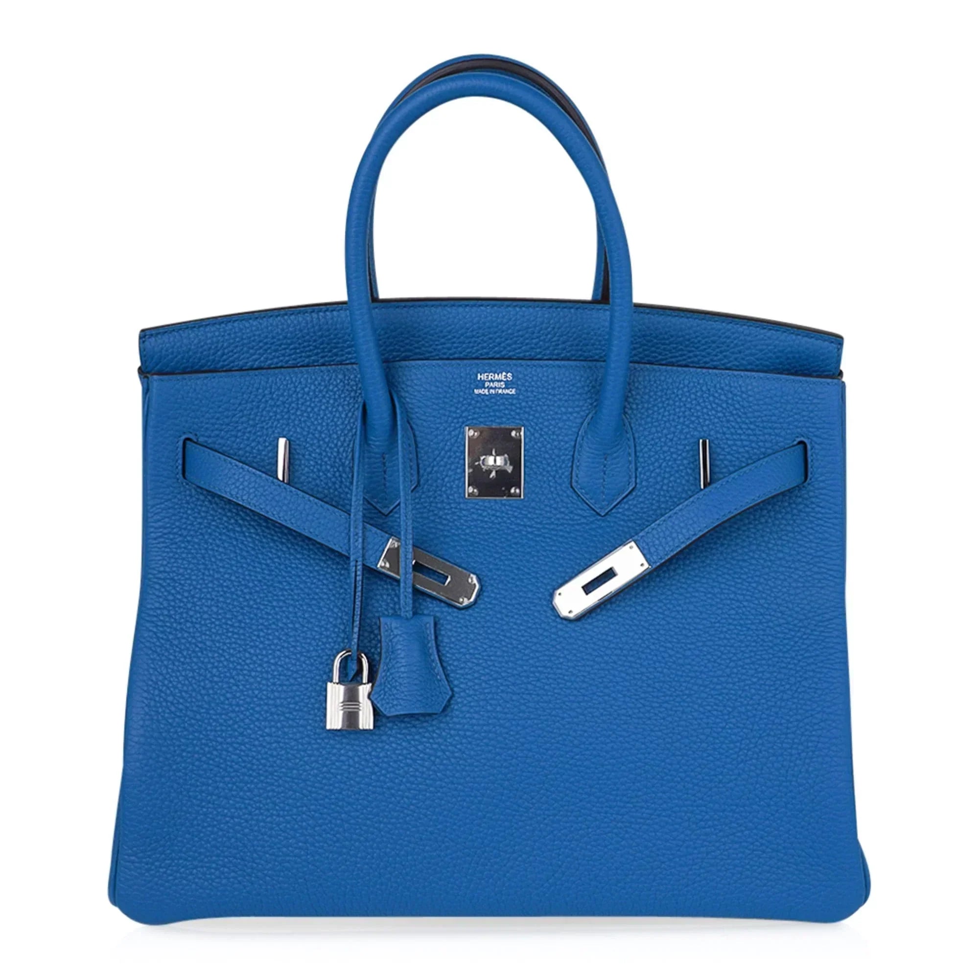 👜Birkin 35 Bag Rich Blue Izmir Clemence Palladium