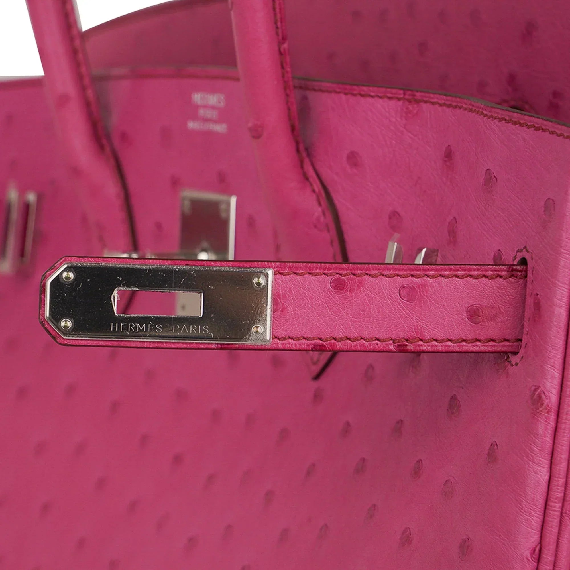 👜Birkin 35 Bag Fuchsia Ostrich Palladium Hardware
