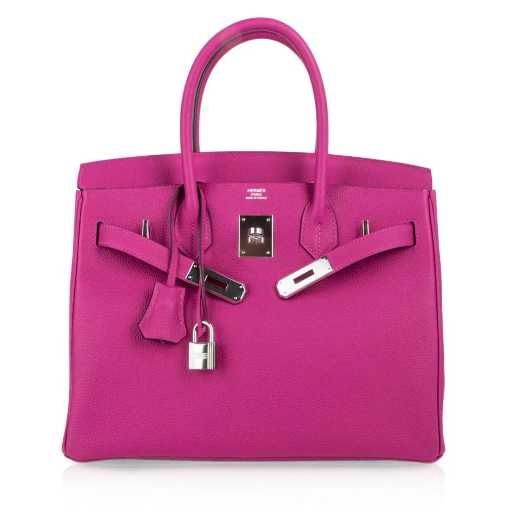 👜Birkin 30 Bag Rose Pourpre Pink Togo Palladium