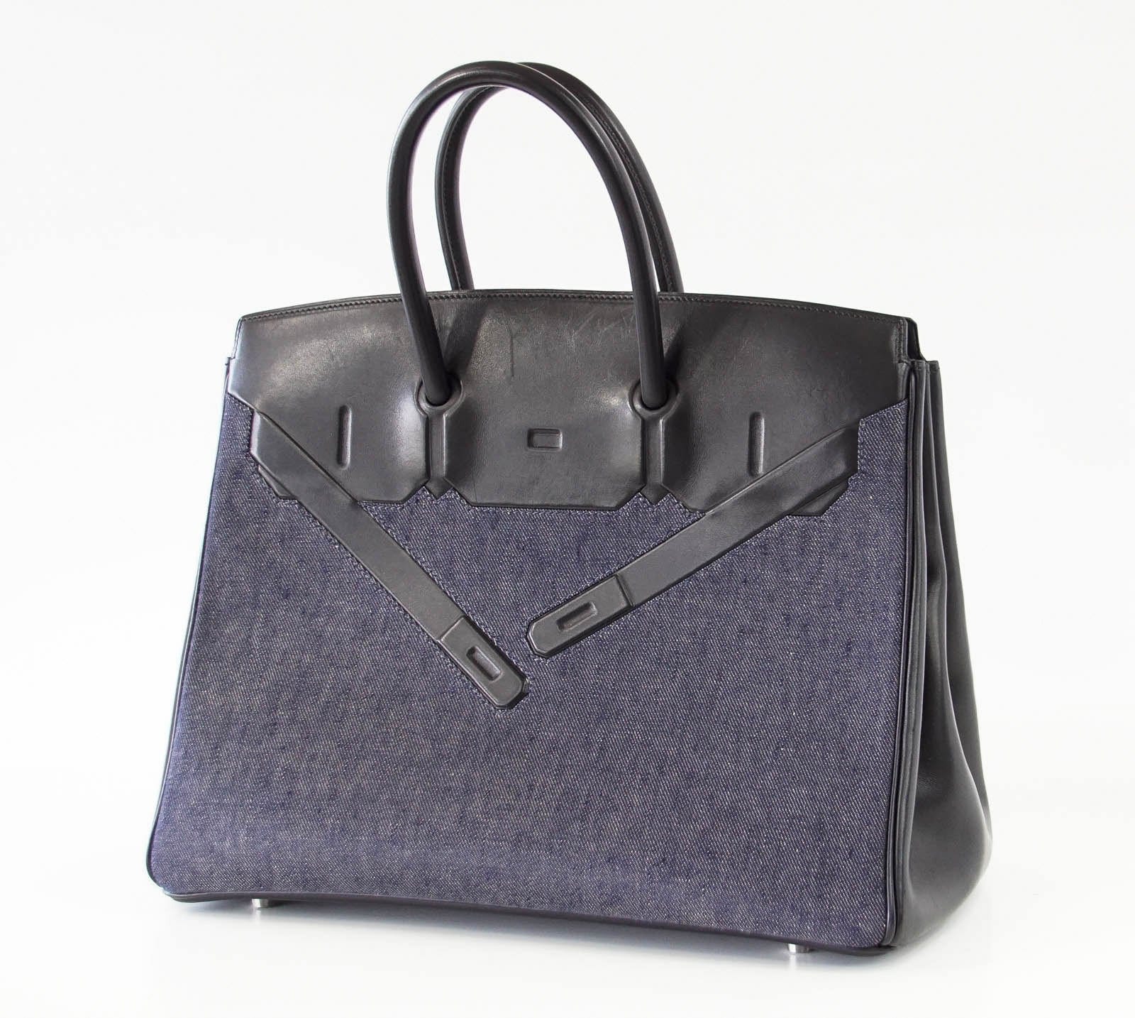 👜Birkin 35 Bag Rare Limited Edition Denim Shadow