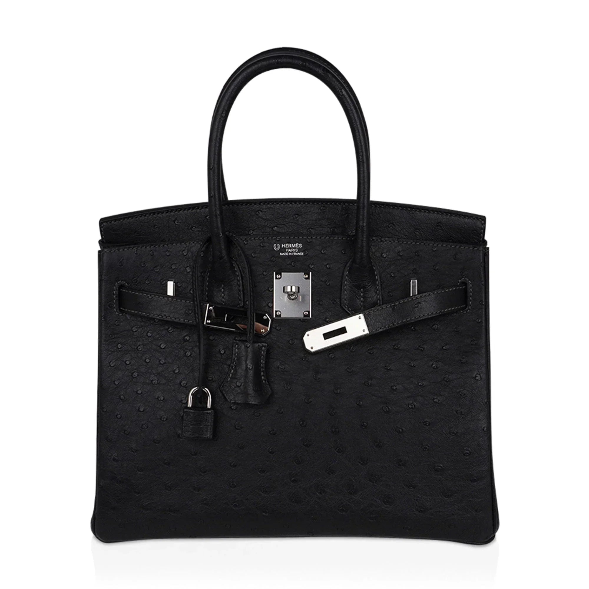 👜Birkin HSS 30 Bag Black (Noir ) Ostrich Palladium Hardware