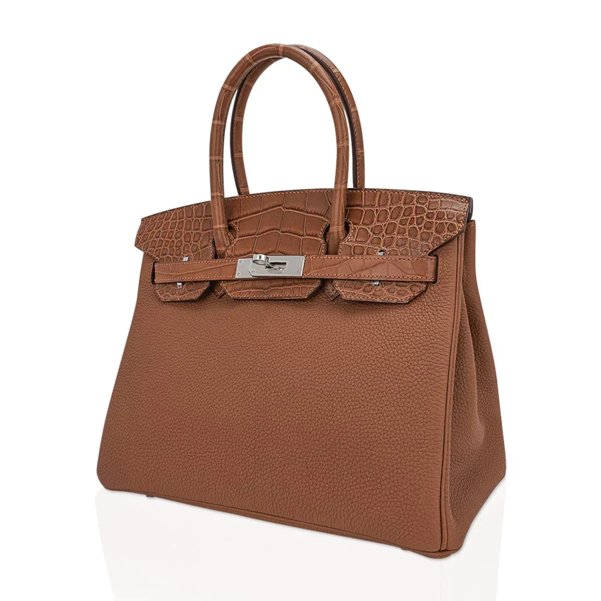 👜Birkin Touch 30 Bag Gold Matte Alligator / Togo Limited Edition