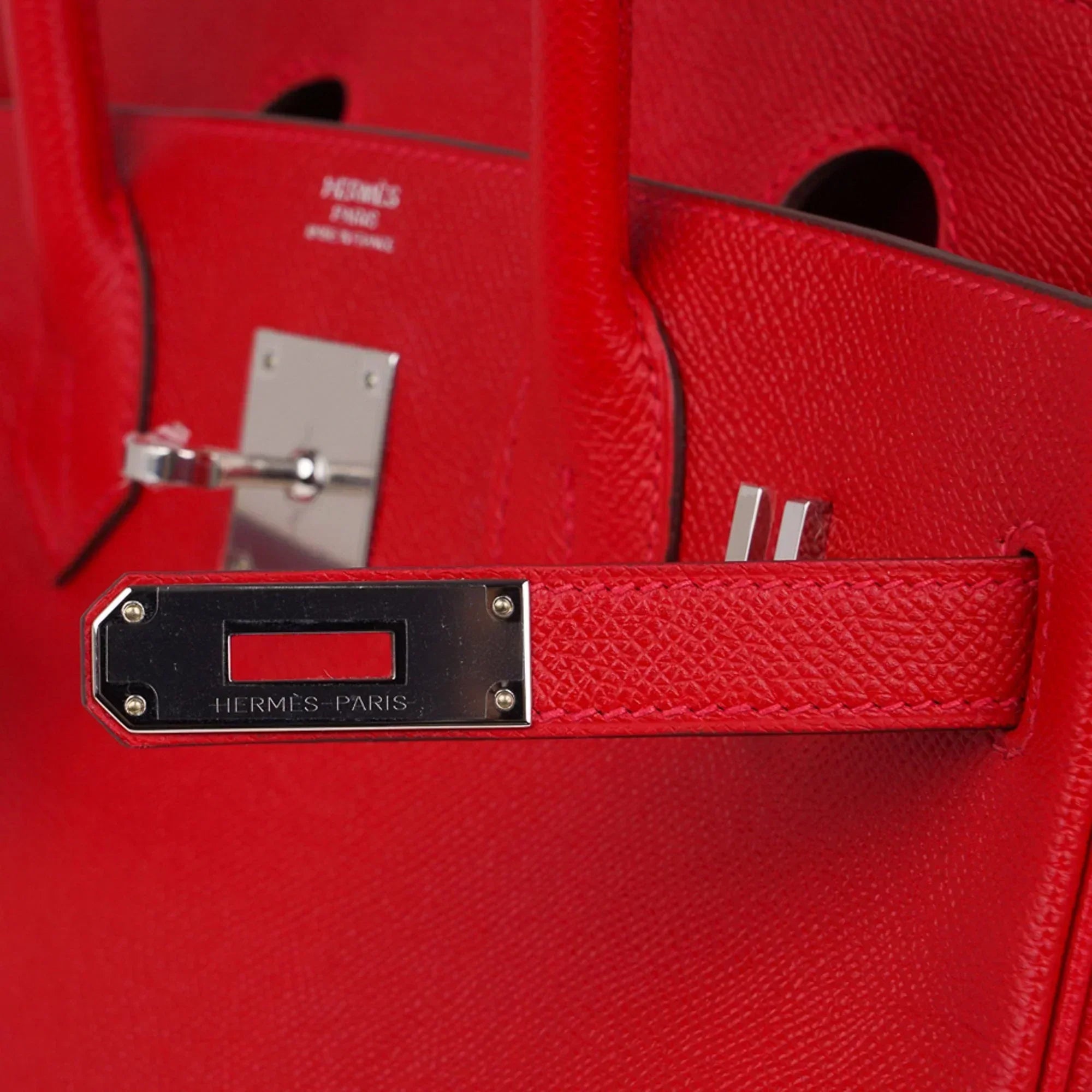 👜Birkin 30 Bag Rouge Casaque Epsom Leather with Palladium Hardware