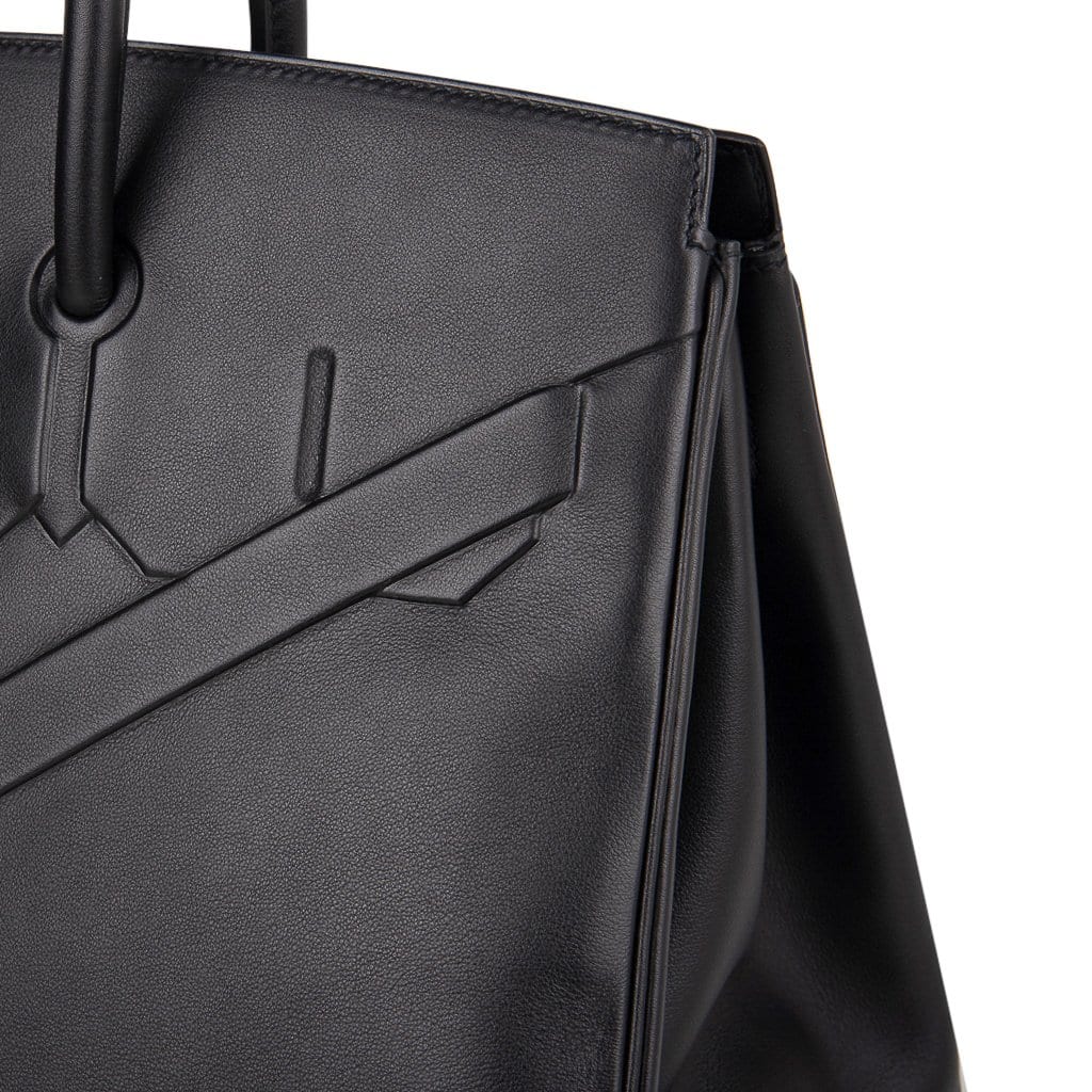 👜Shadow Birkin 35 Bag Limited Edition Black Swift Leather New