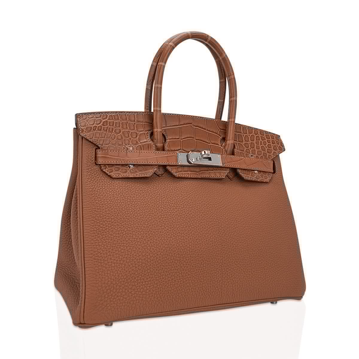 👜Birkin Touch 30 Bag Gold Matte Alligator / Togo Limited Edition