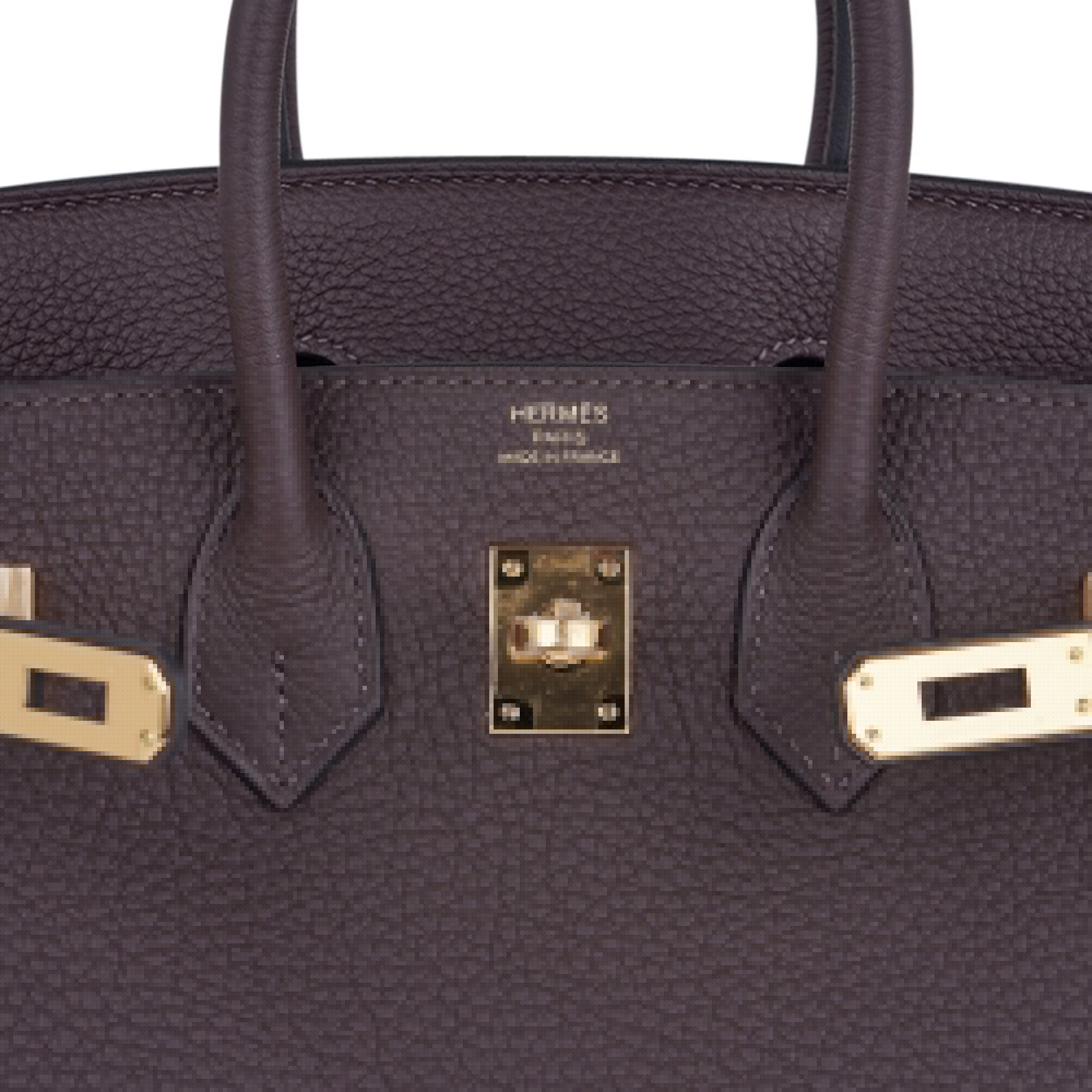 👜Birkin 25 Bag Chocolat Gold Hardware Togo Leather