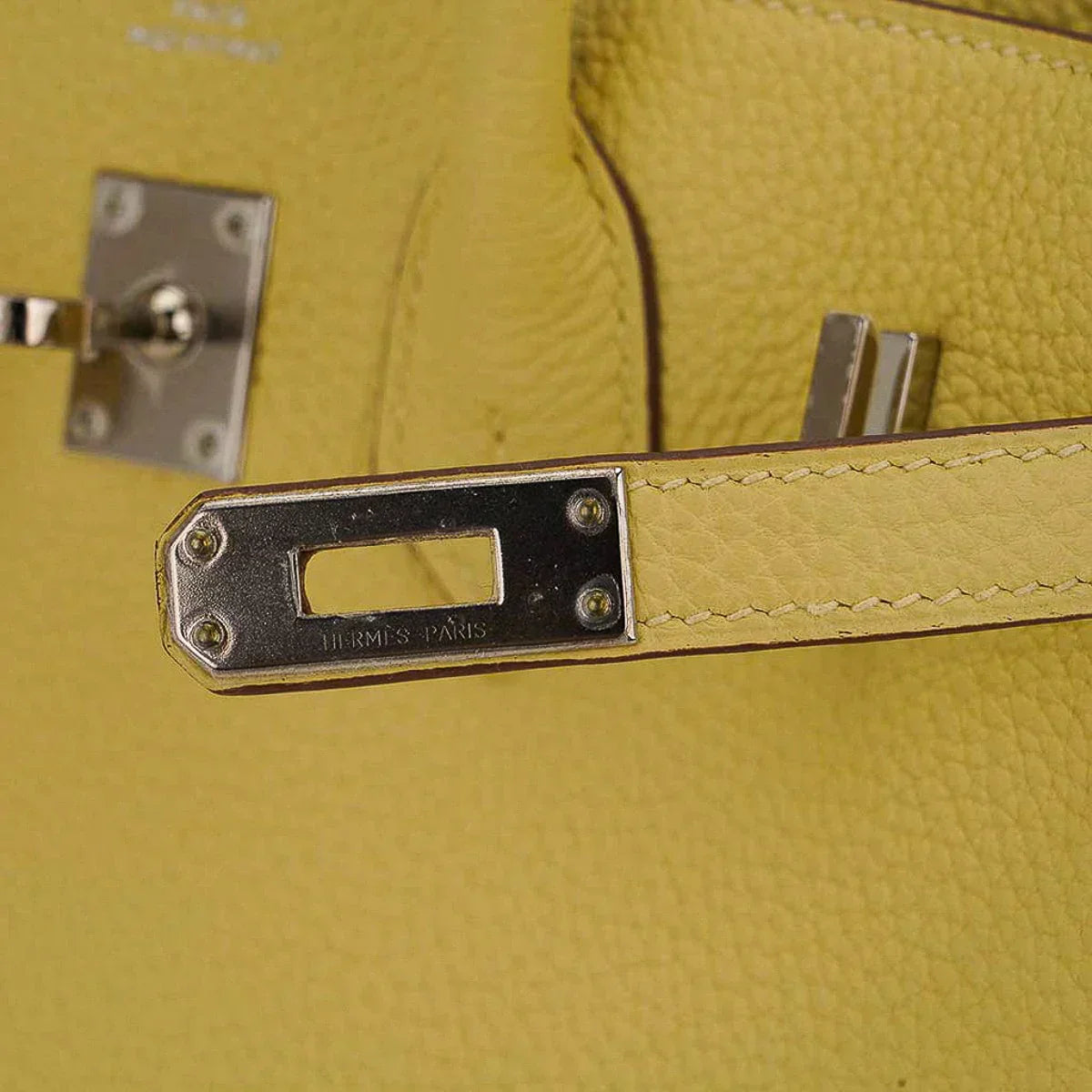 👜Birkin 25 Bag Jaune Poussin Togo Leather with Palladium Hardware