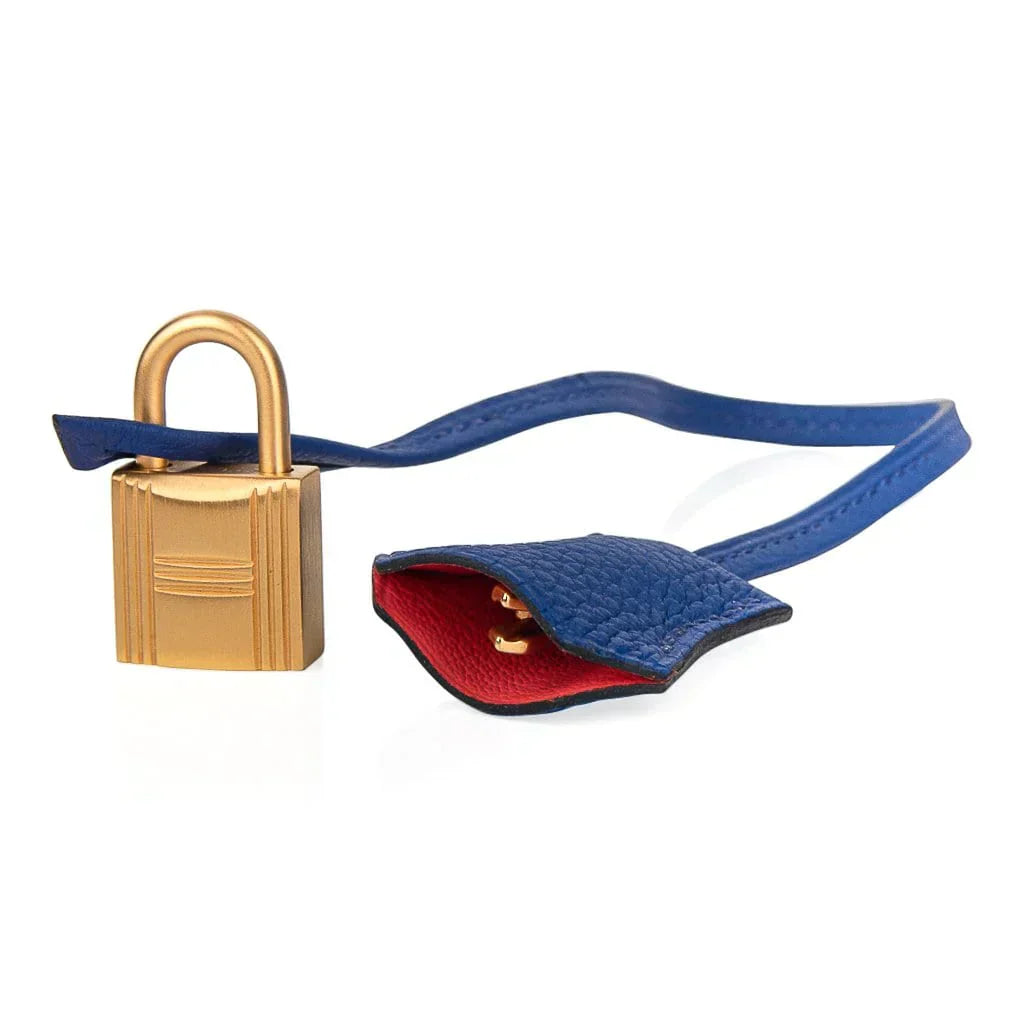 👜Birkin HSS 40 Bag Electric Blue / Rose Jaipur Brushed Gold Hardware