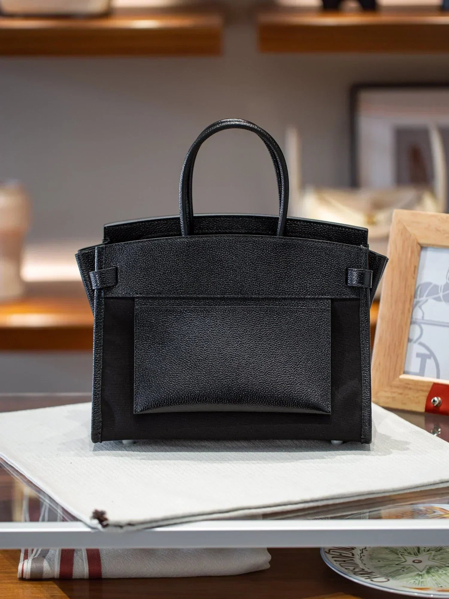 👜Birkin à l'envers, black canvas & all black colorway