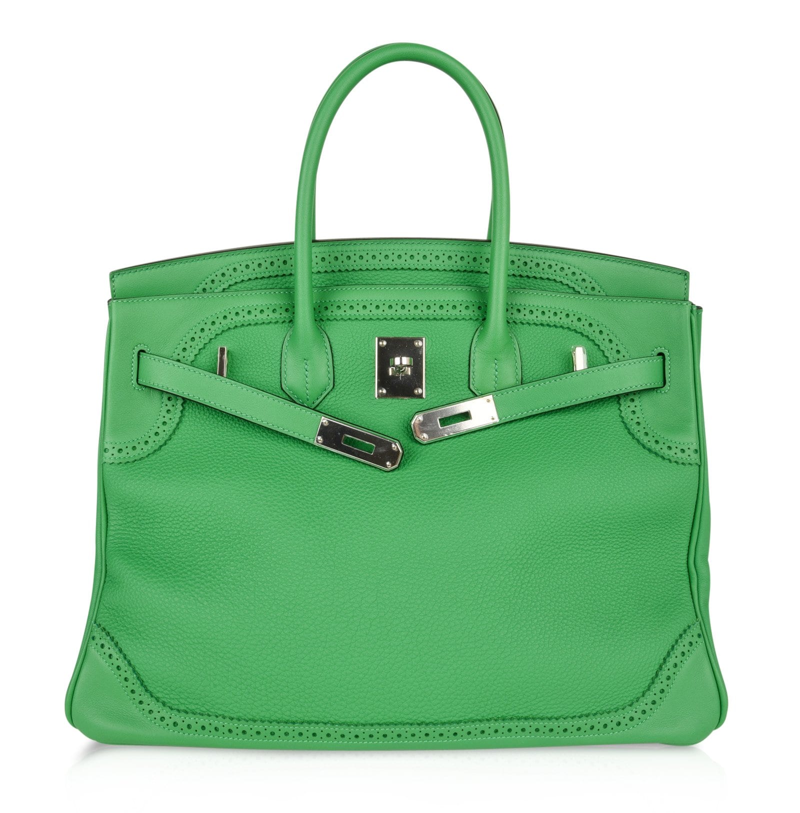 👜Birkin 35 Bag Ghillies Limited Edition Bamboo Palladium Hardware