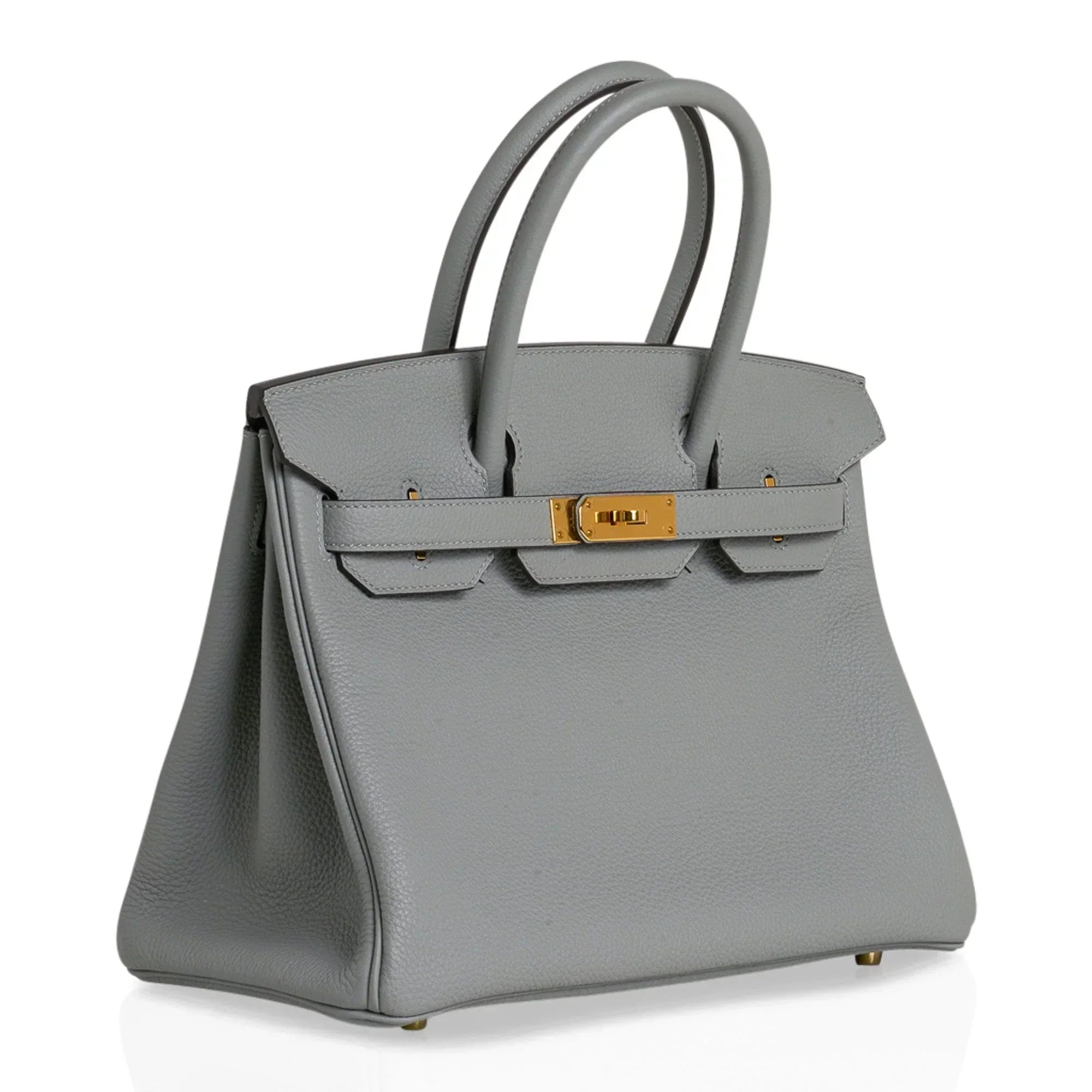 👜Birkin 30 Bag Gris Mouette Gold Hardware Togo Leather