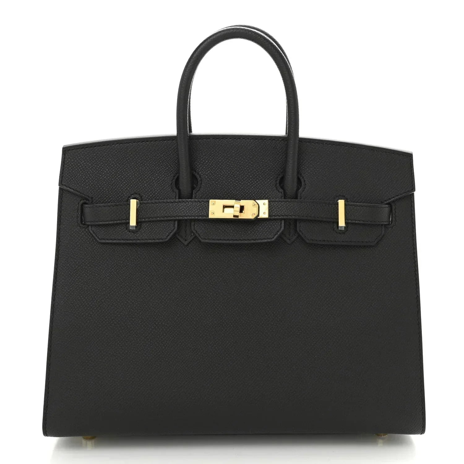 👜Birkin Sellier 25 Black Epsom Leather Gold Hardware