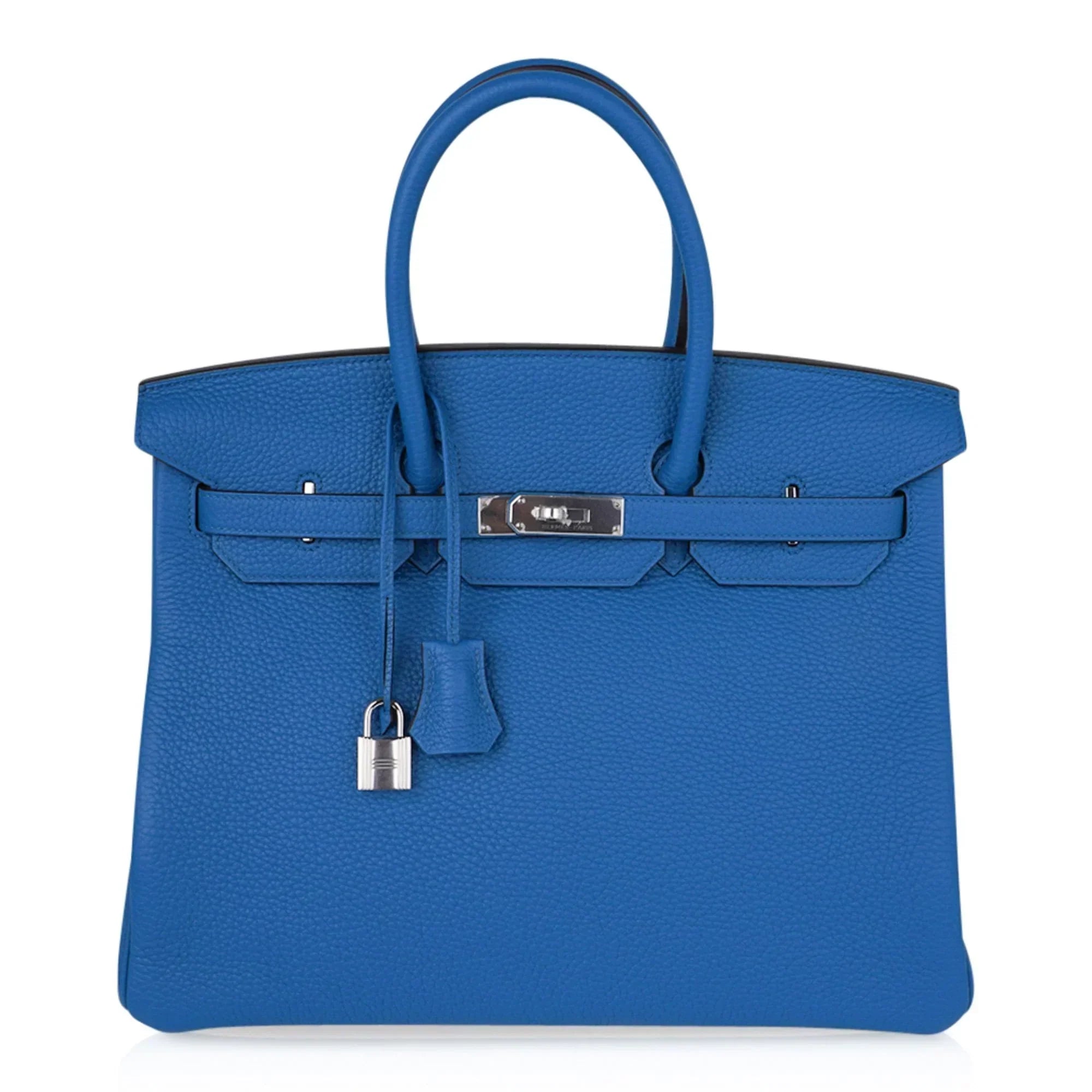 👜Birkin 35 Bag Rich Blue Izmir Clemence Palladium