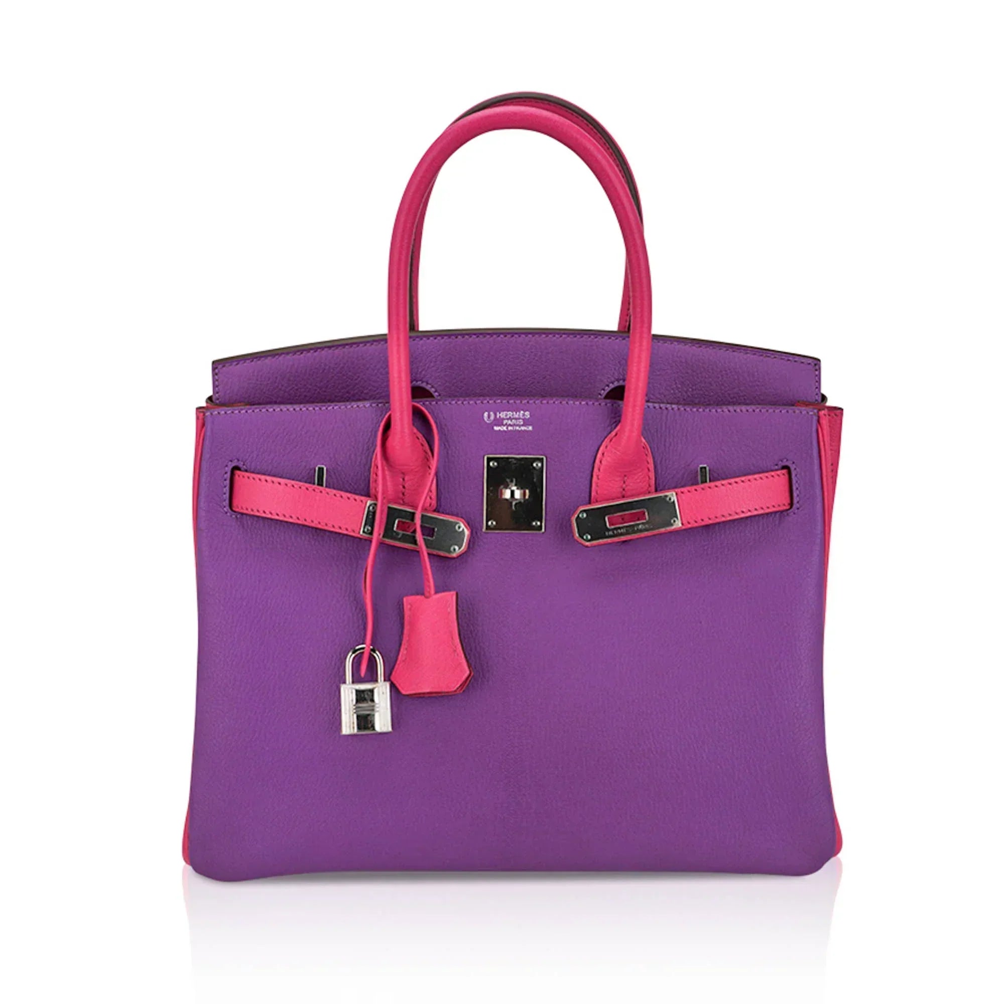 👜Special Order HSS Birkin 30 Bag Parme and Rose Shocking Chevre Leather with Palladium Hardware