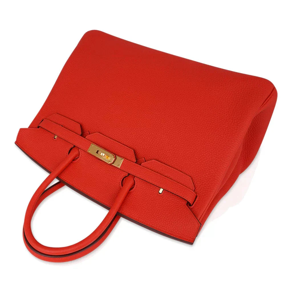 👜Birkin 35 Bag Capucine Togo Leather with Gold Hardware