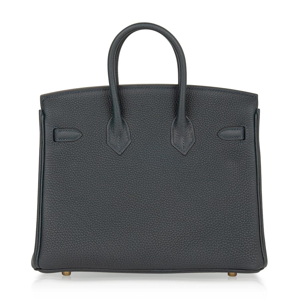 👜Birkin 25 Bag Vert Rousseau Togo Gold Hardware