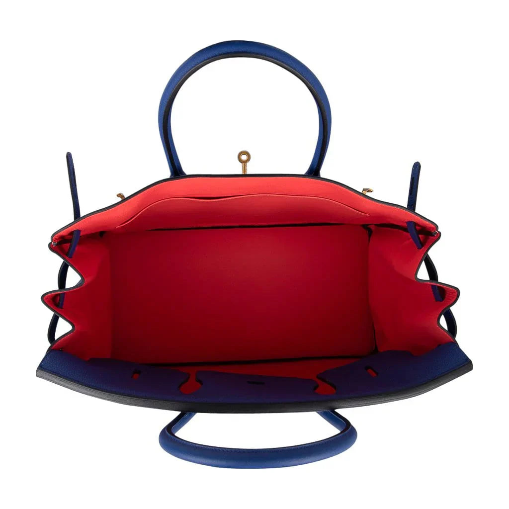 👜Birkin HSS 40 Bag Electric Blue / Rose Jaipur Brushed Gold Hardware