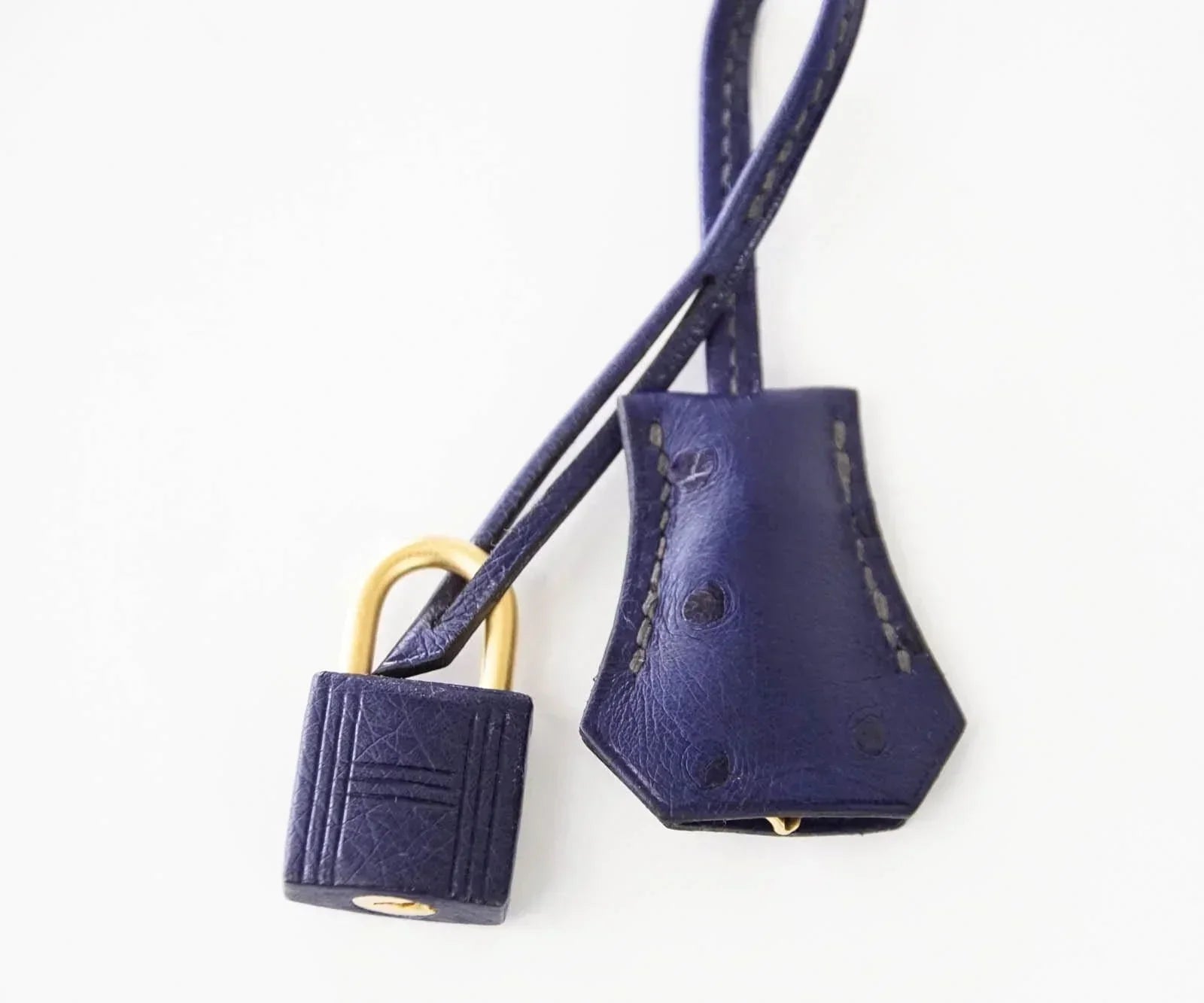 👜Birkin 25 Bag HSS Ostrich Gris Agate/Blue Sapphire Brushed Gold
