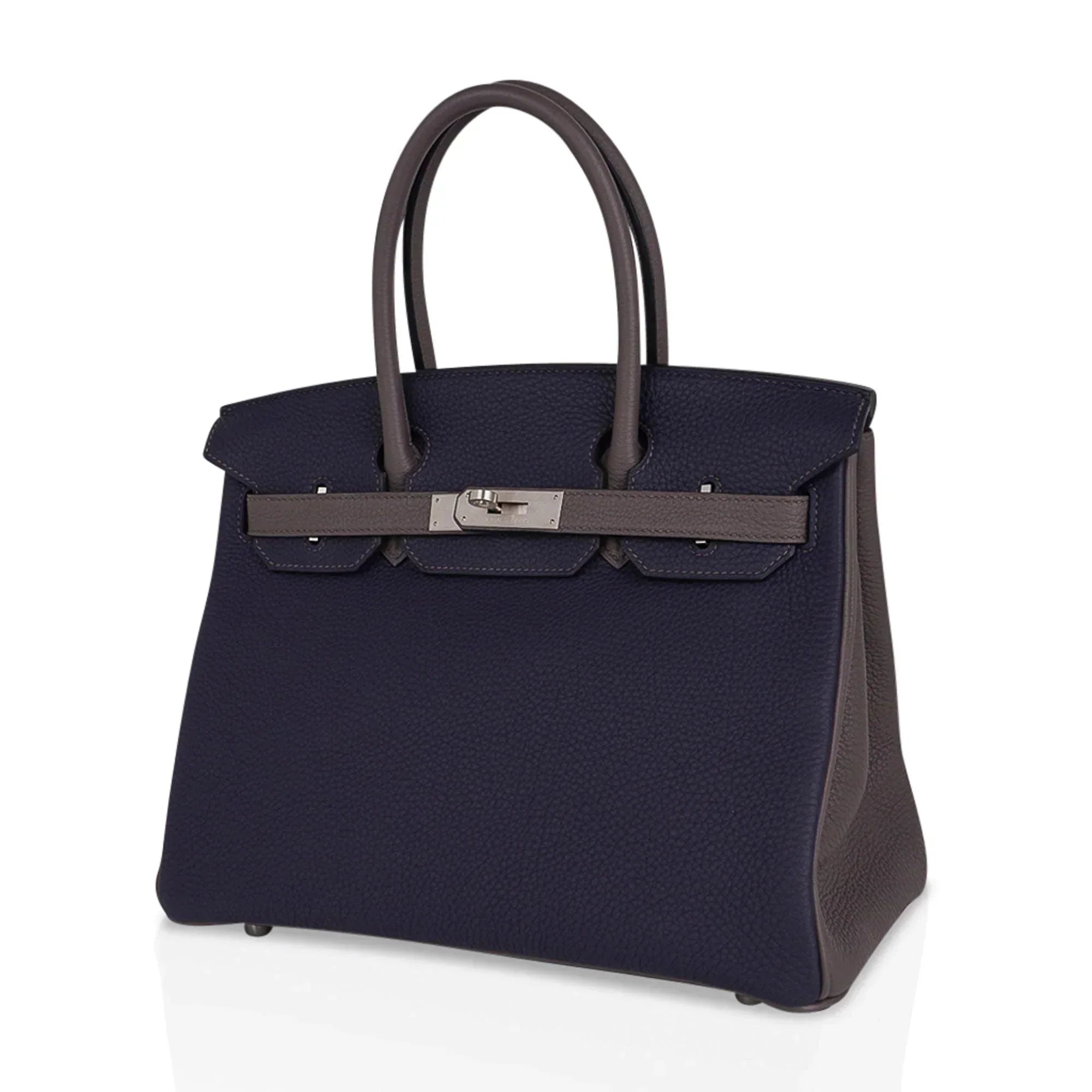 👜Special Order HSS Birkin 30 Bag Blue Nuit & Etain Togo Leather with Brushed Palladium Hardware