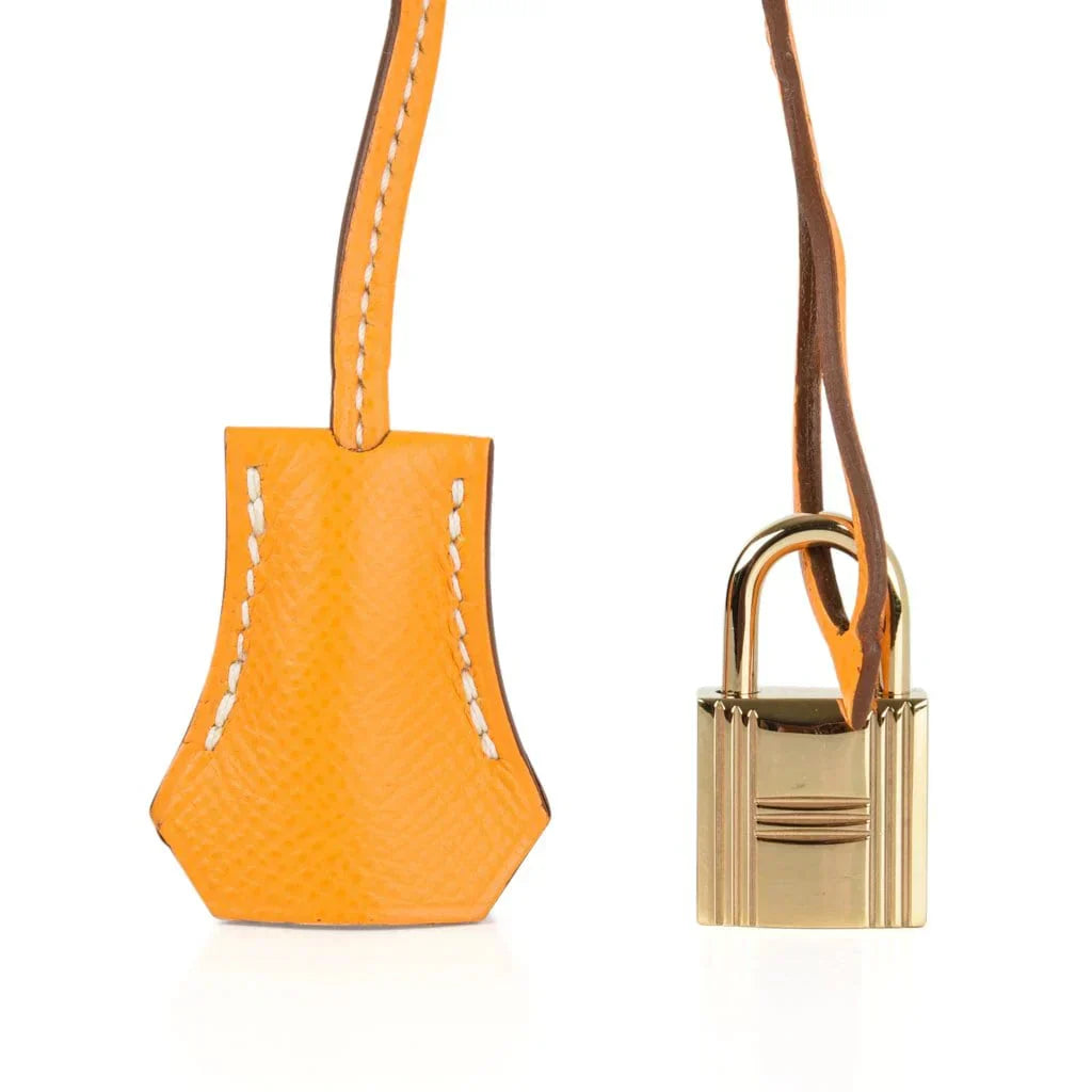 👜Birkin 35 Bag Yellow Jaune D’Or Candy Limited Edition Epsom Permabrass
