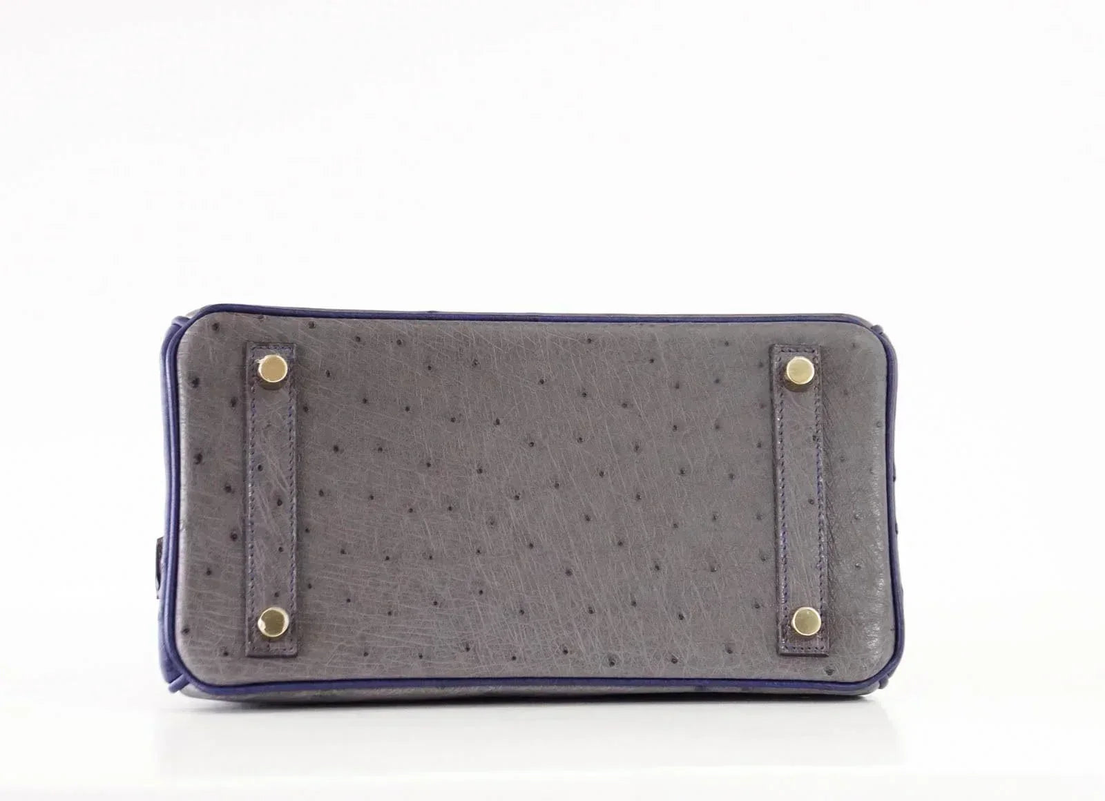 👜Birkin 25 Bag HSS Ostrich Gris Agate/Blue Sapphire Brushed Gold