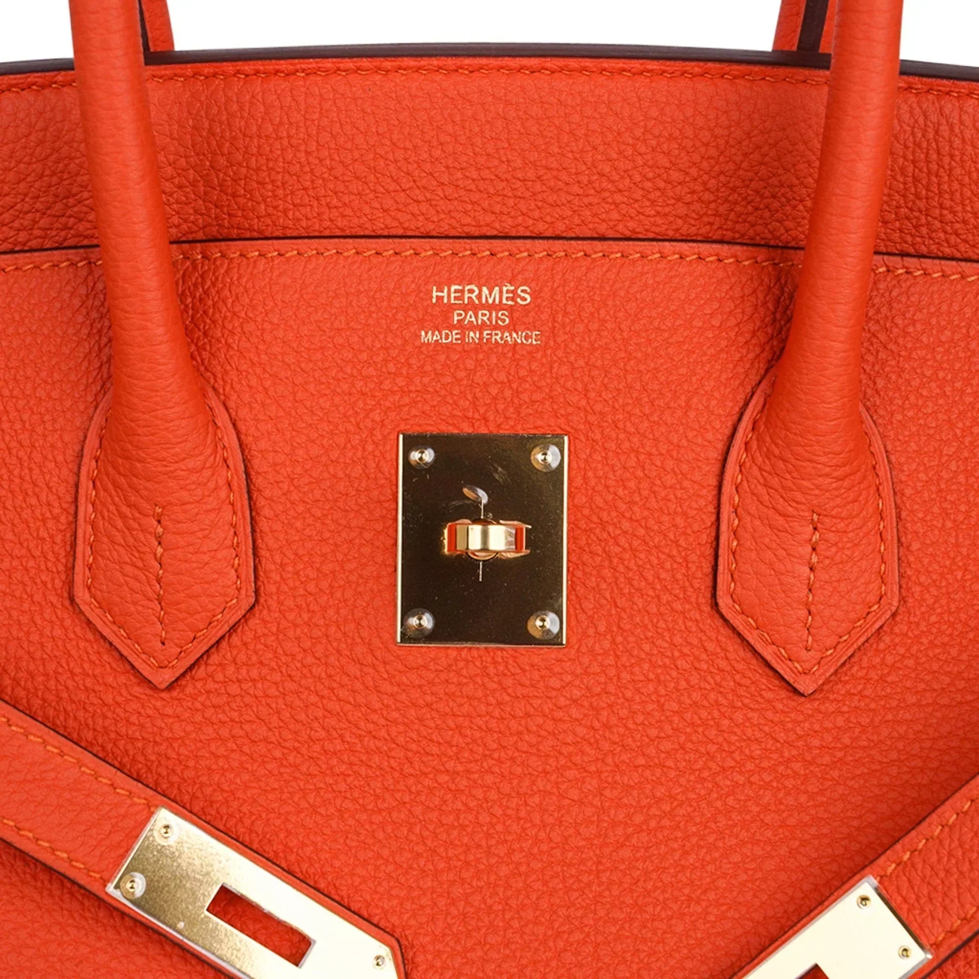 👜Birkin 35 Bag Feu Orange Togo Gold Hardware