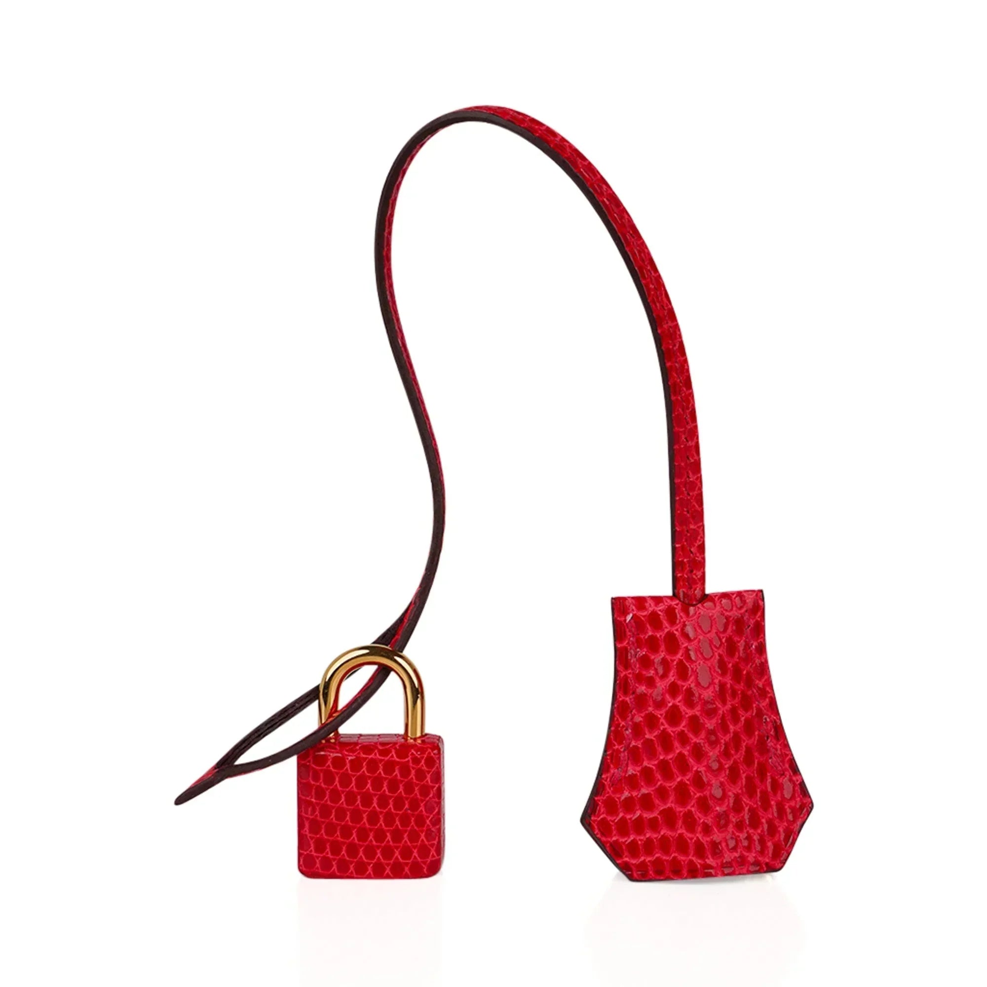 👜Birkin 30 Bag Rouge Exotique Lizard Limited Edition Gold Hardware Rare