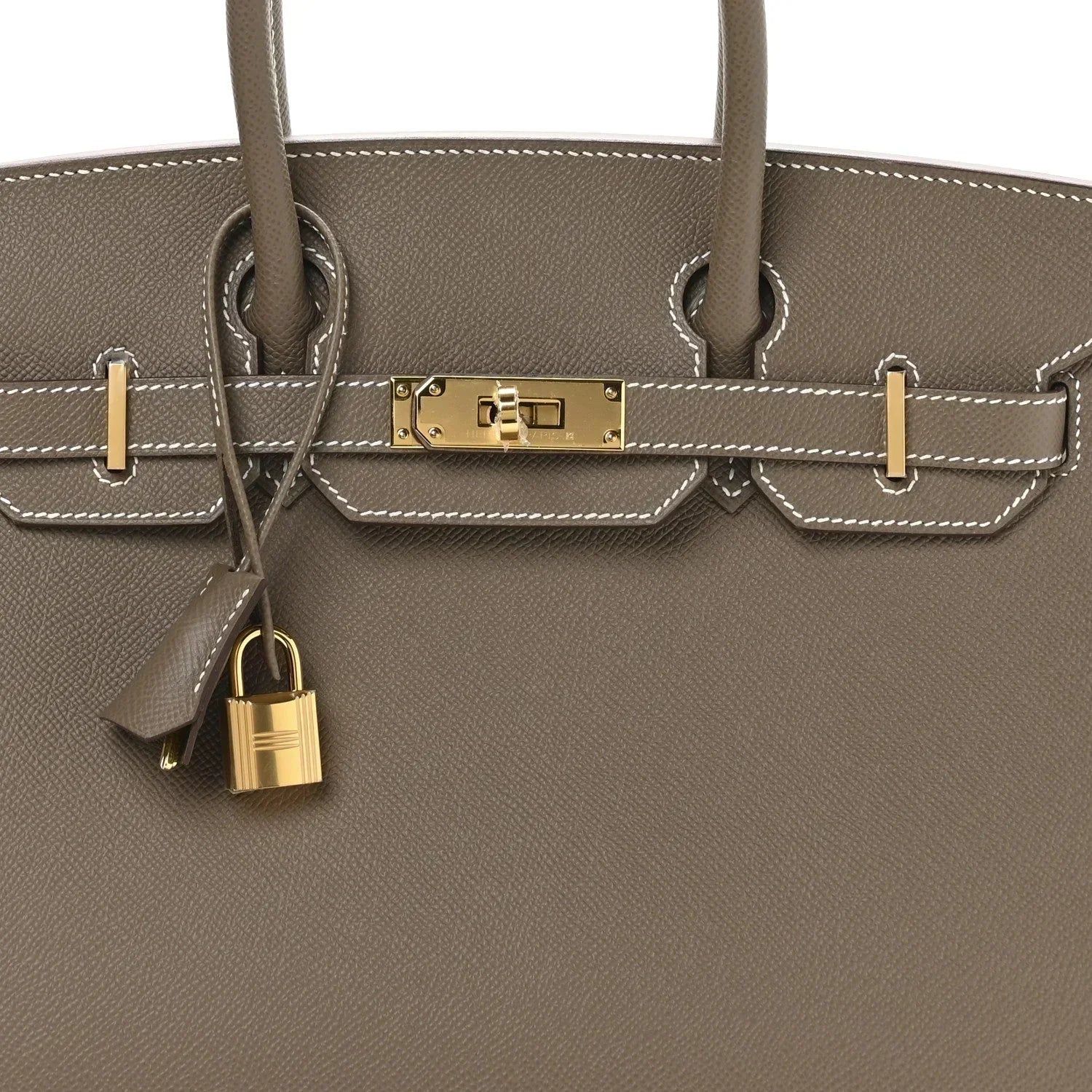 👜Birkin Sellier 30 Etoupe Epsom Quilted Epsom Leather