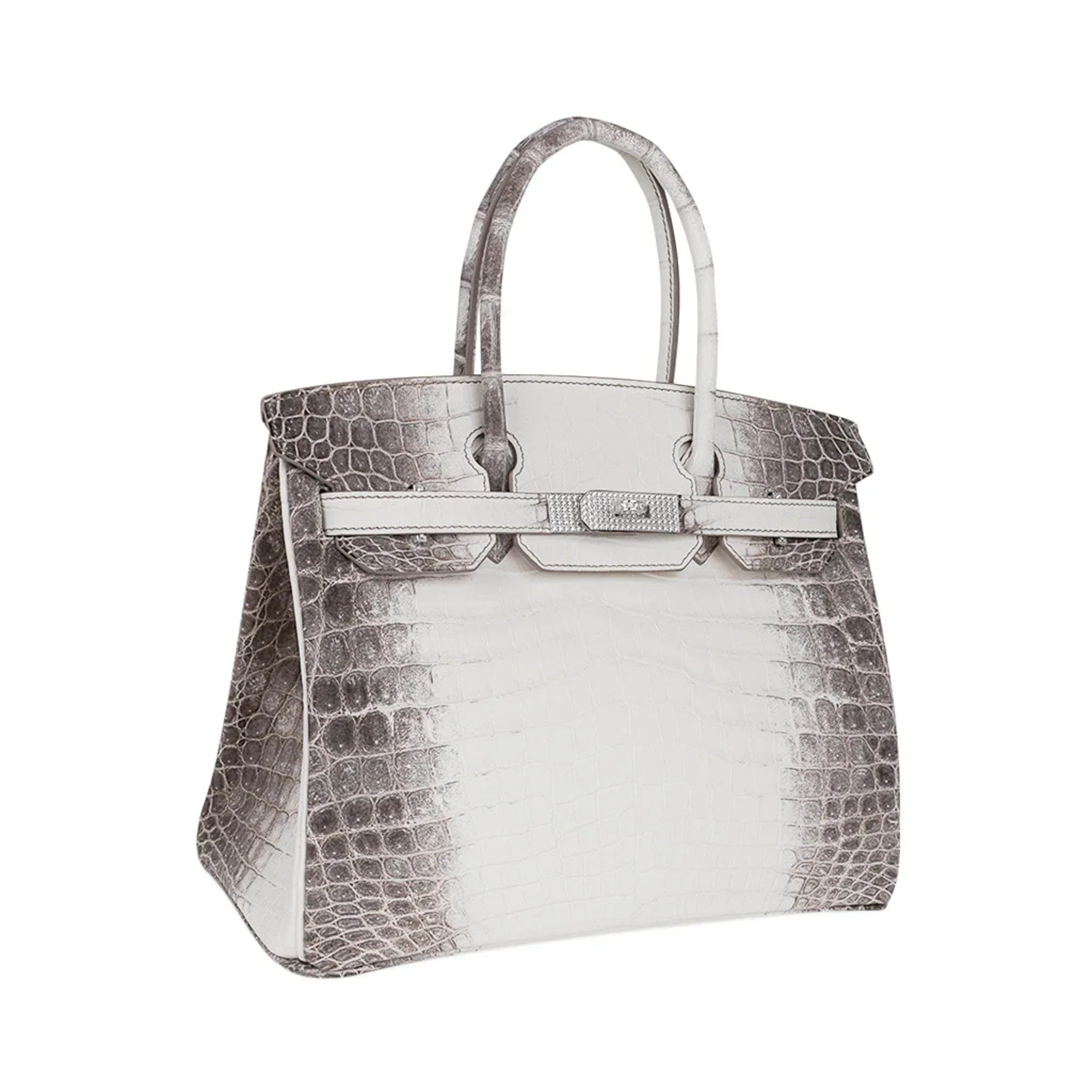👜Birkin 30 Bag Diamond Himalaya Blanc Matte Niloticus Crocodile with 18k White Gold Hardware